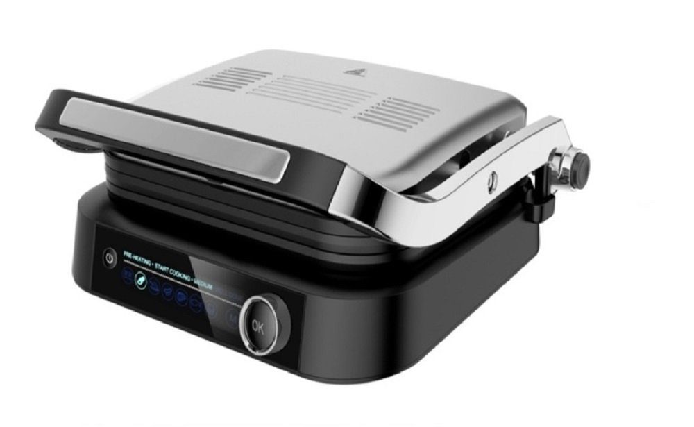 COFI 1453 Kontaktgrill mit LED-Display Sandwichmaker Toaster Multigrill  Elektrogrill schwarz