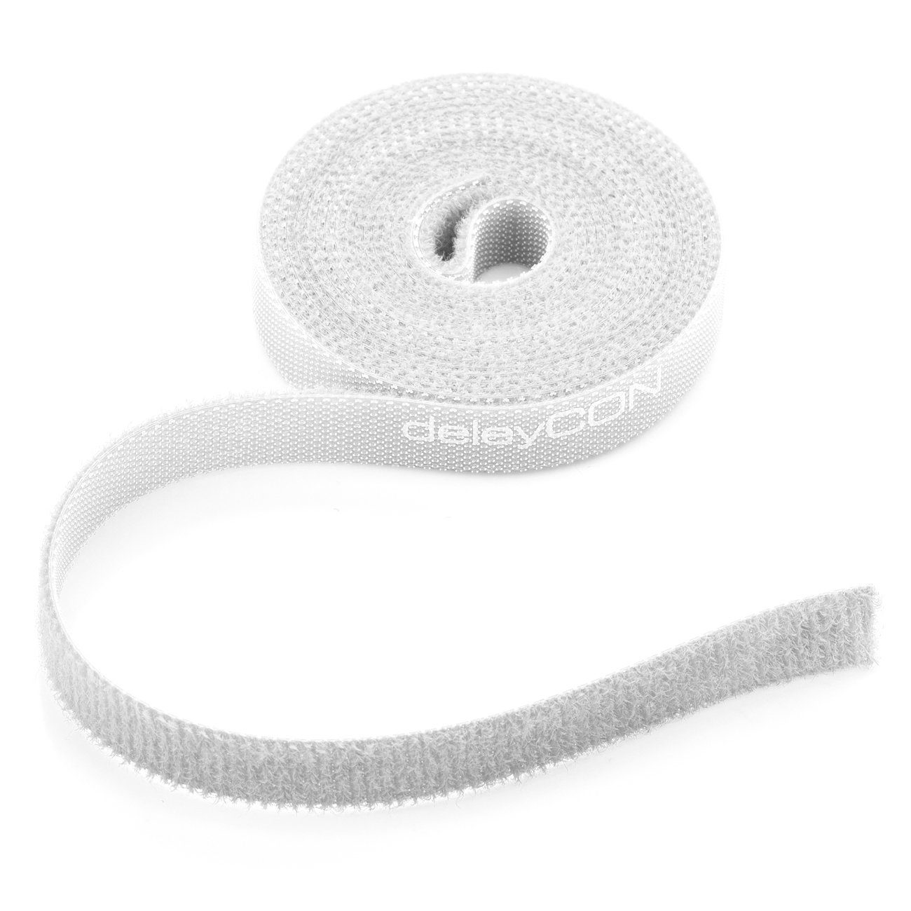 deleyCON deleyCON 2m Klettband Rolle 10mm Breit Kabelbinder Klettverschluss Stromkabel