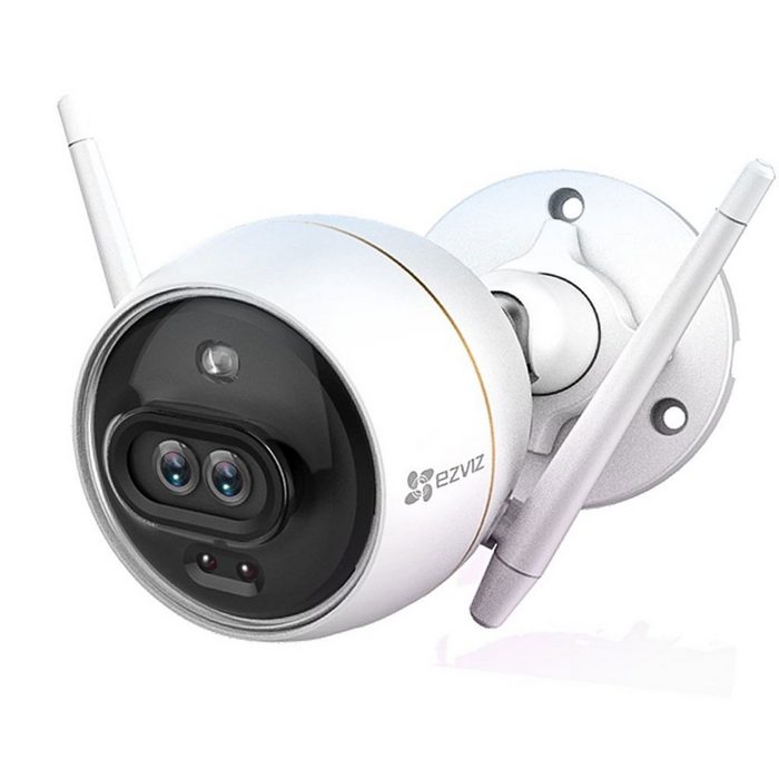 EZVIZ C3X Full HD 1080p WLAN Dual-Objektiv Überwachungskamera (Außenbereich Innenbereich Aktive Verteidigung mit Sirene und Blitzlicht Erkennung von Menschen- und Fahrzeugformen Nachtsicht in Farbe H.265)
