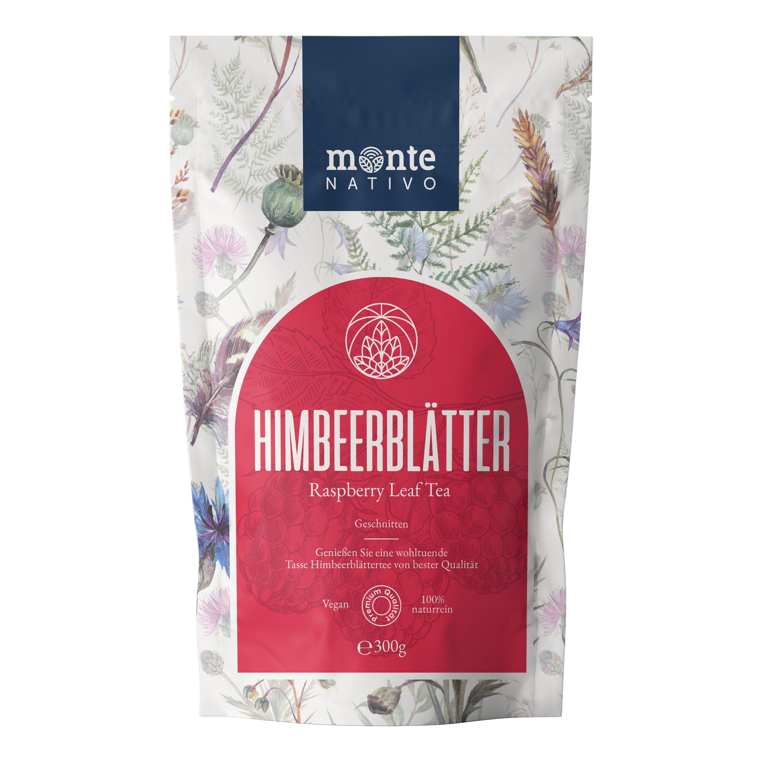 Monte Nativo Himbeerblätter Kräutertee lose, – klassischer Frauentee, besonders beliebt während der Schwangerschaft