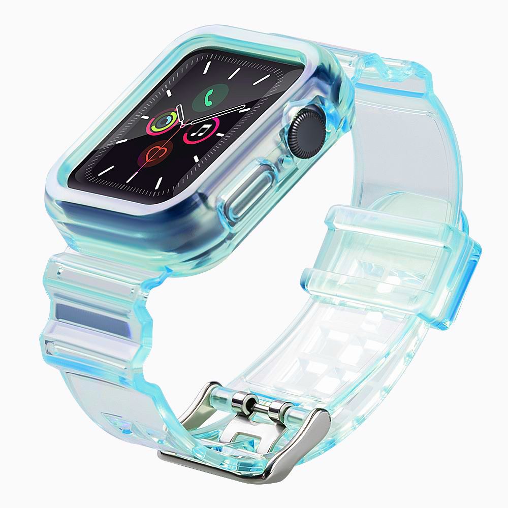 Hurtel Armband Sportband Uhrenarmband Schutzgehäuse (Spar-Set, 1-tlg., 247 mm verstellbar), Schutzgehäuse, verstellbar 155-219 mm, TPU