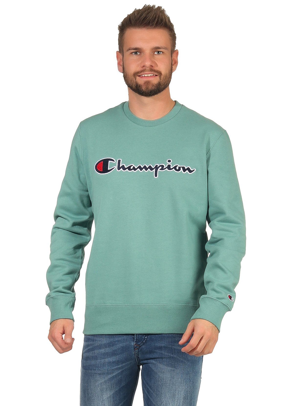 Champion Sweatshirt Champion Crew-Neck Herren 214720 F20 BS117 OBE Grün