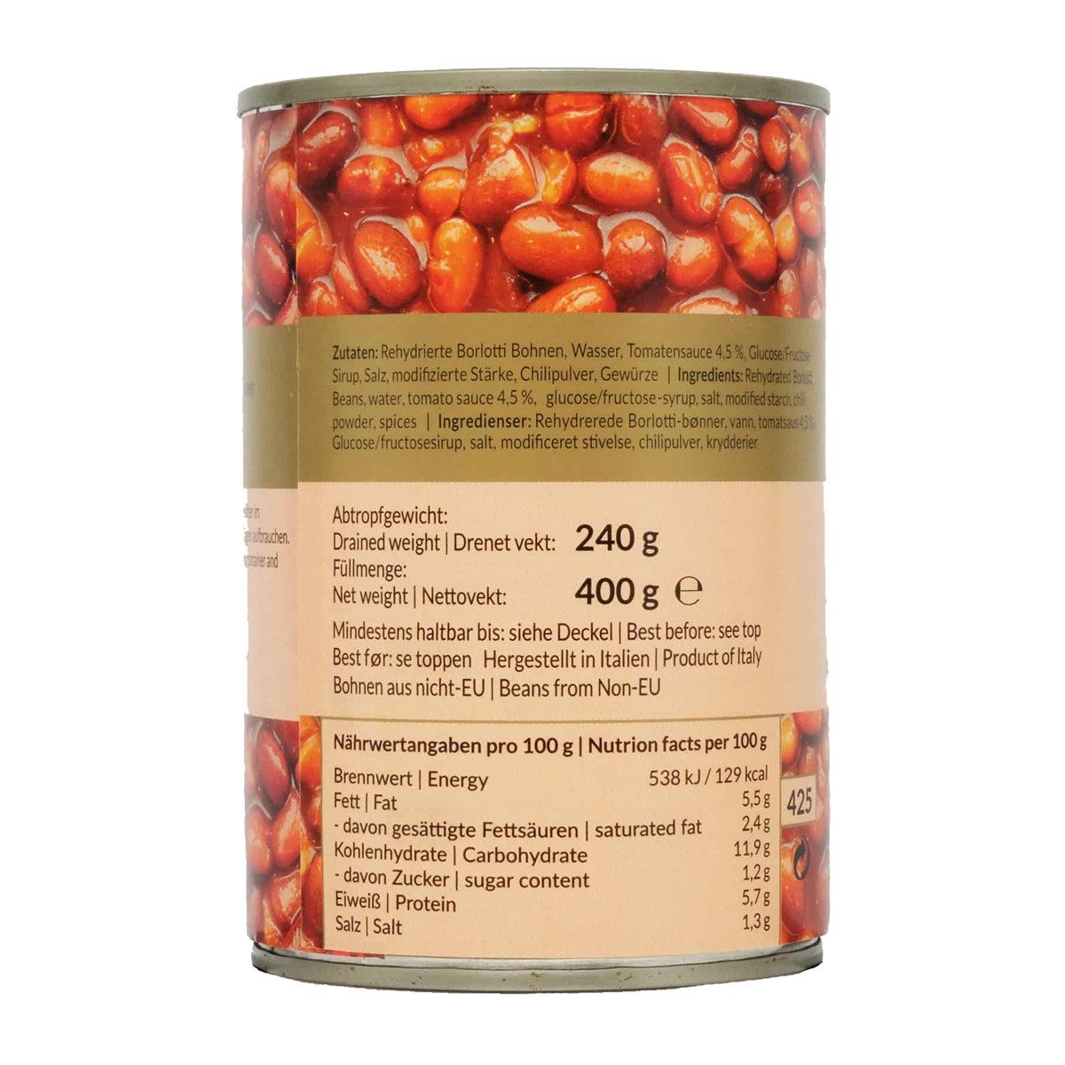 HELLRIEGEL Gemüsekonserve, Chili-Bohnen 400g