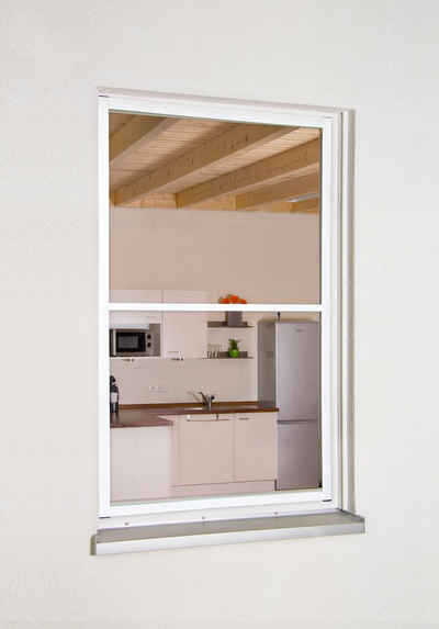 hecht international Insektenschutz-Fensterrahmen »MASTER SLIM XL«, weiß/anthrazit, BxH: 130x220 cm
