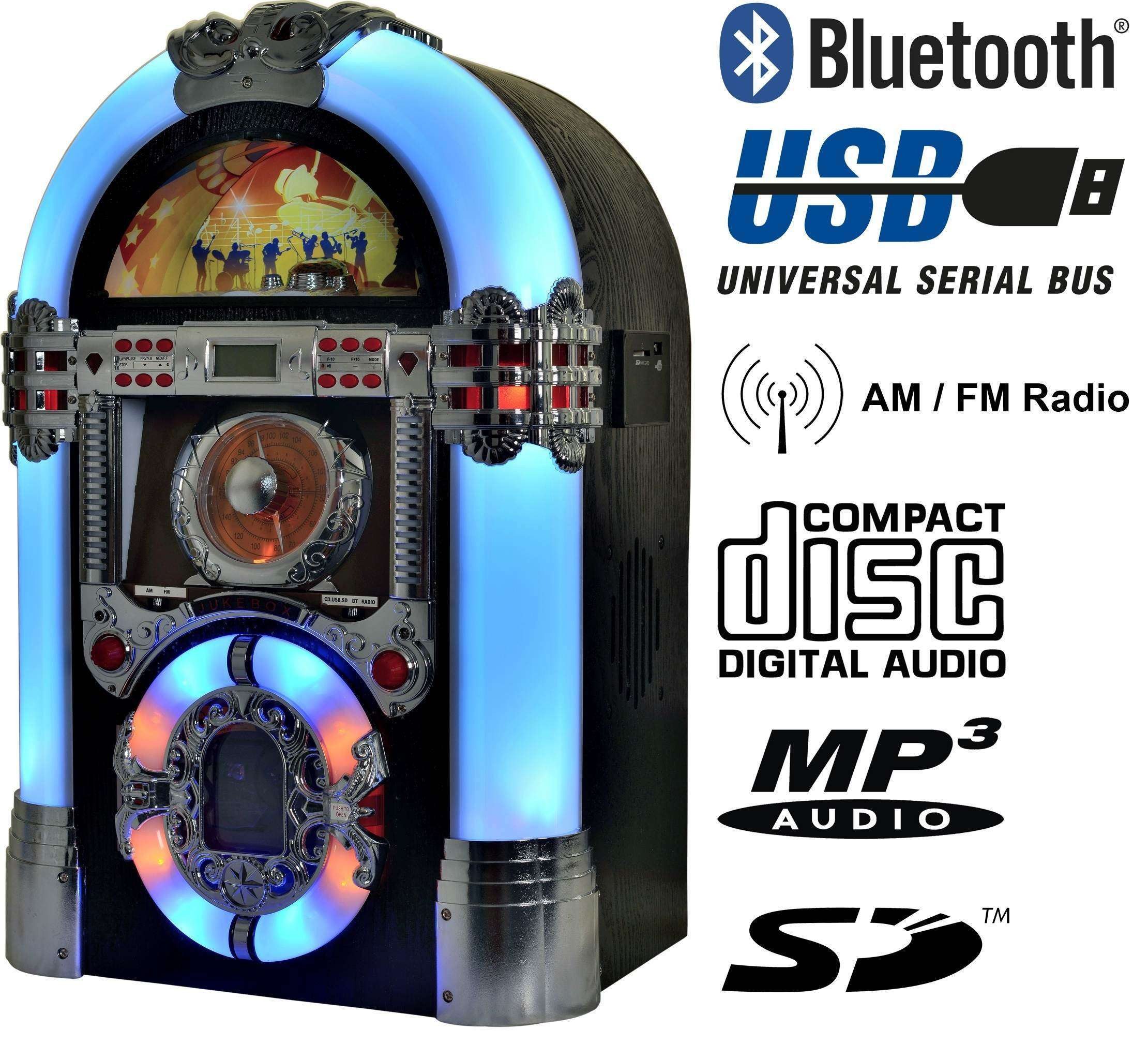 HEIKU-Sport Multimedia Musikbox Legend 501 Retro-Radio