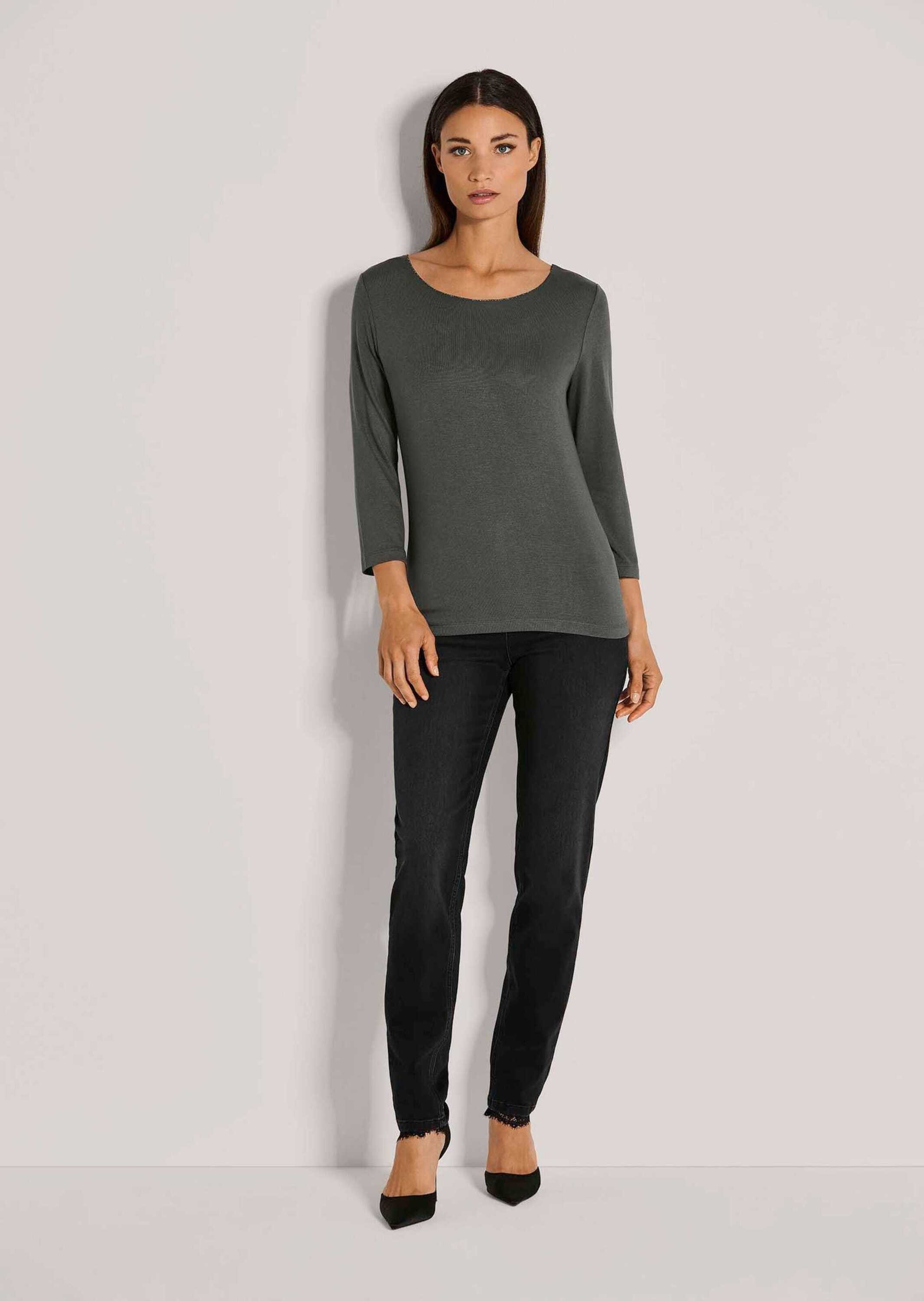 MADELEINE 3/4-Arm-Shirt Elegantes Glanzshirt mit Viskose-Stretch günstig online kaufen