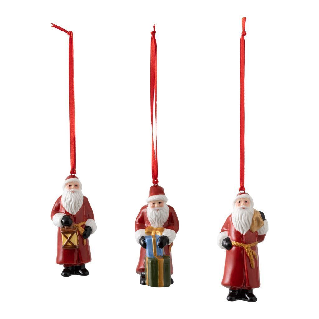 & Ornamente-Set (3 Ornaments St) Santa Villeroy Boch Nostalgic Dekofigur Claus