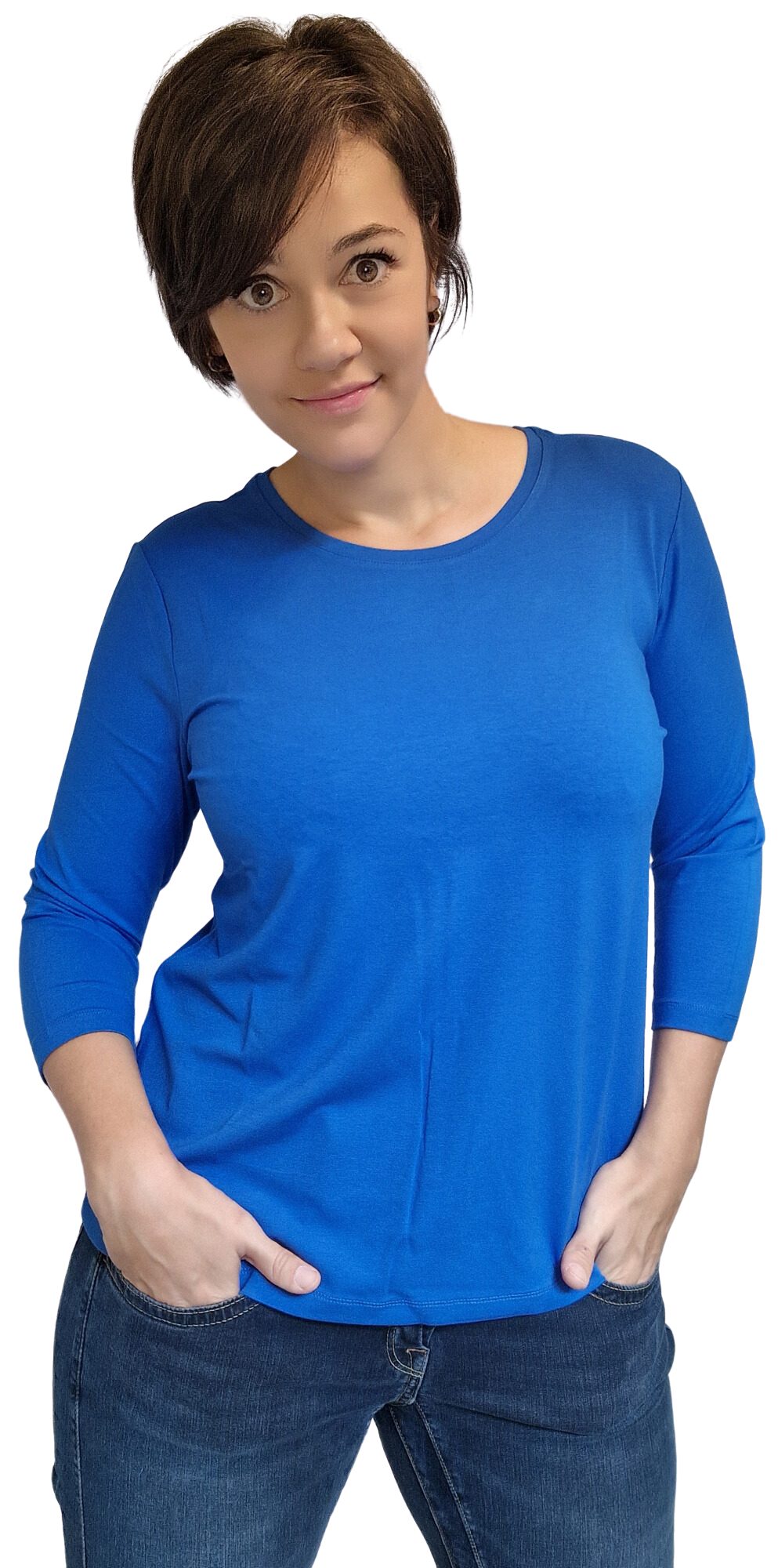3/4-Arm-Shirt 193-1258, Estefania for woman Shirt Basic mit 3/4 Arm