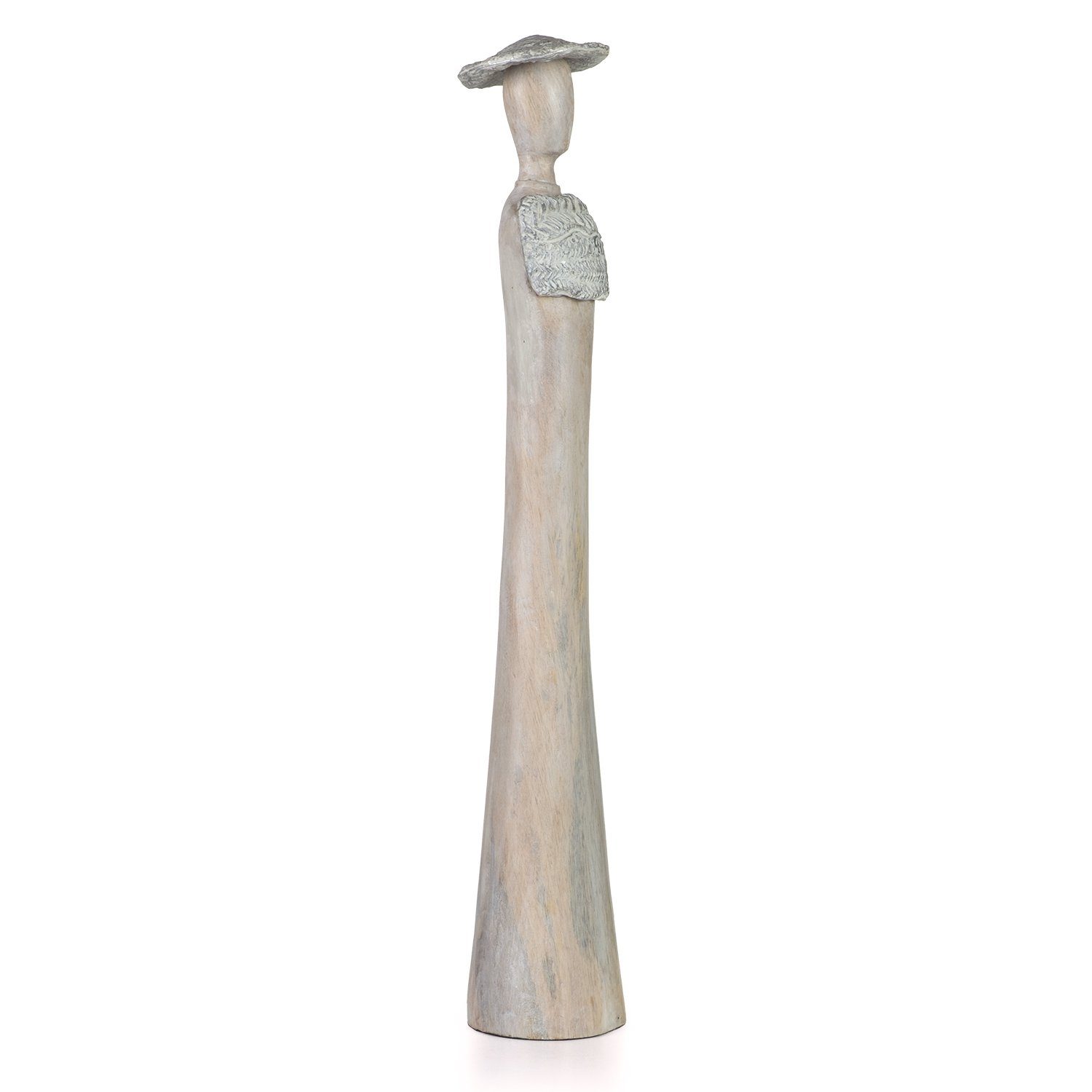 Moritz Skulptur Skulptur Große Frau Lady mit Hut A, Holz, Tischdeko, Fensterdeko, Wanddeko, Holzdeko, Weihnachtsdeko