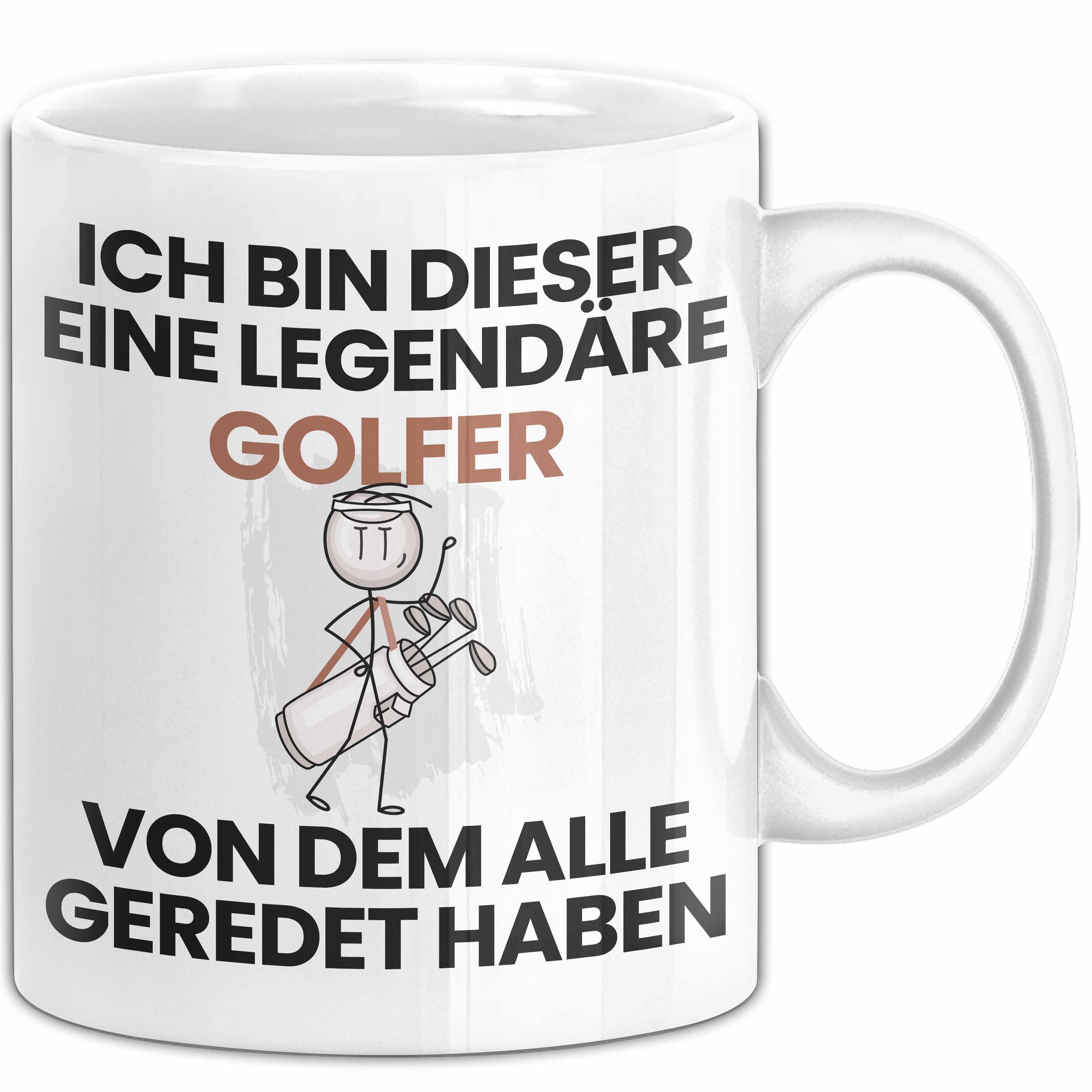 Trendation Tasse Golfer Geschenk Tasse Lustige Geschenkidee Geburtstag für Golfer Ich B