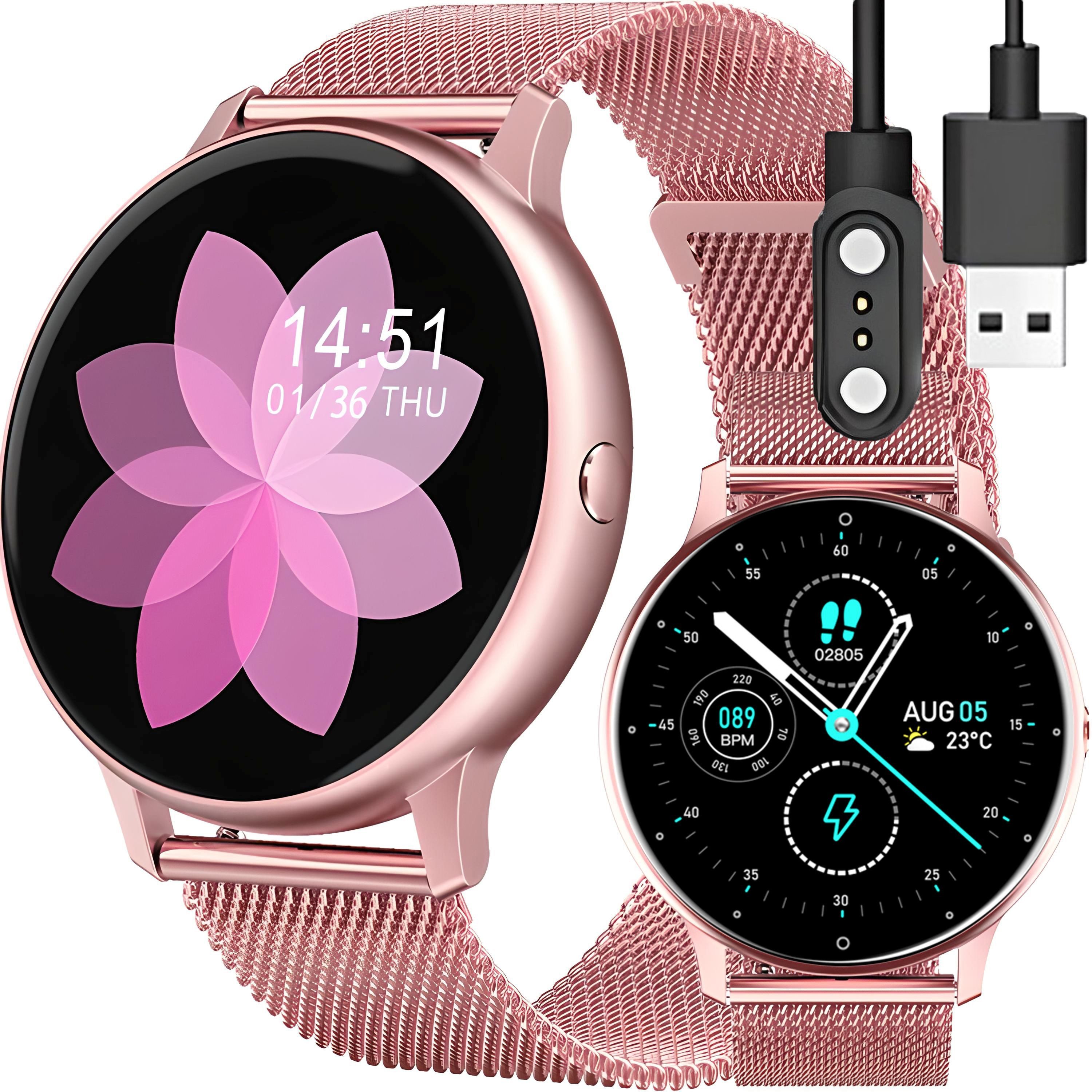 Retoo Bluetooth Smartwatch Fitness Pulsuhr Herzfrequenz Tracker Watch Smartwatch (1,5 Zoll) Set, Smartwatch, Touchscreen, Bluetooth-Konnektivität, Smartphone-App