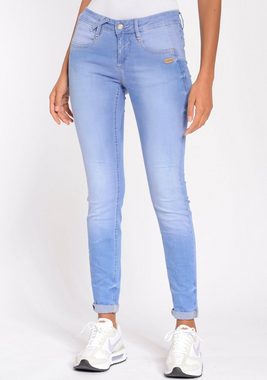 GANG Skinny-fit-Jeans 94NELE mit Stretch und seitlichen Dreieckseinsätzen
