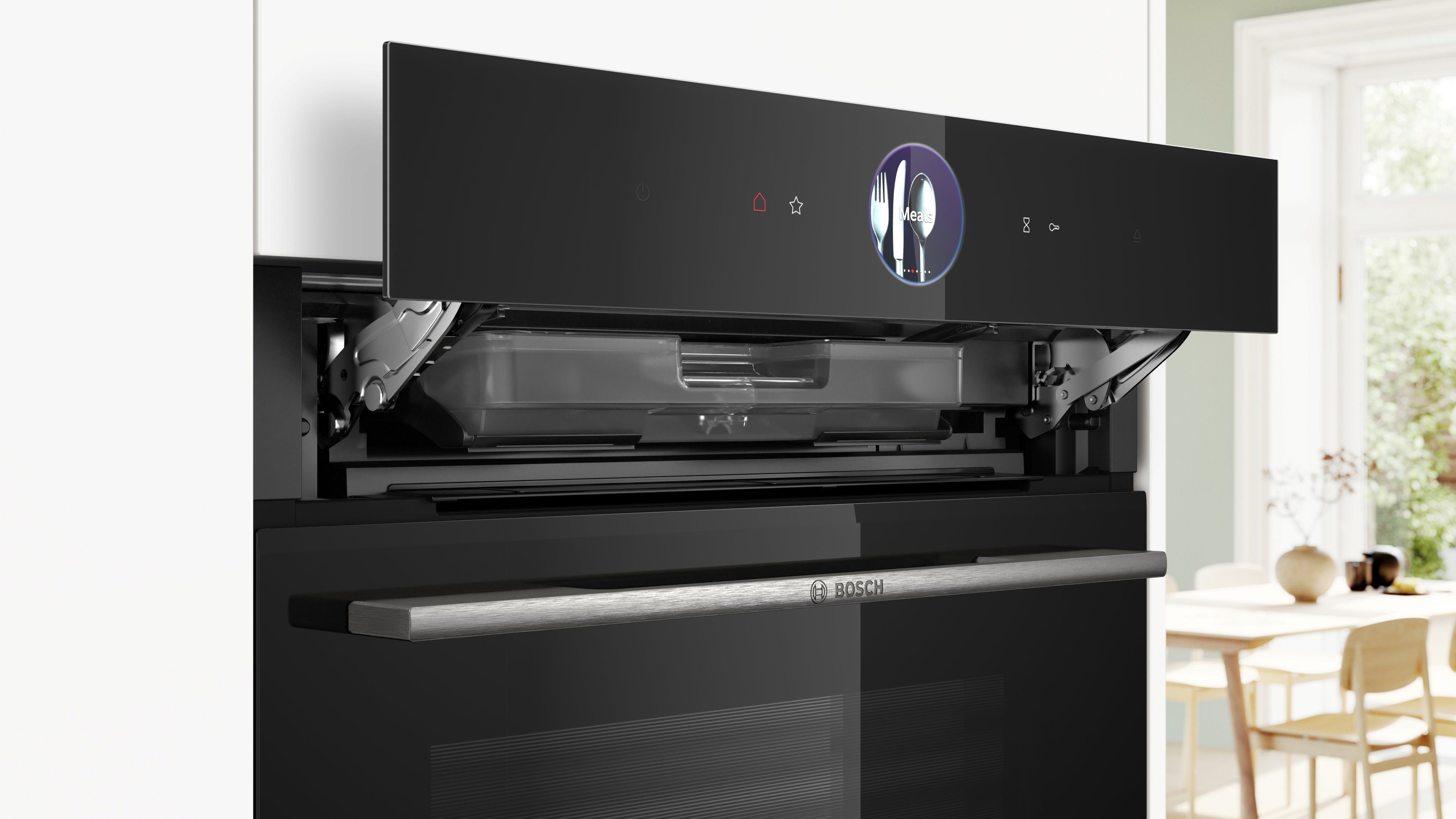 BOSCH Pyrolyse Backofen Serie 8 HRG7764B1, mit Teleskopauszug nachrüstbar, Air Fry für knusprige Lebensmittel & automatische Selbstreinigung – Bild 4 von 5