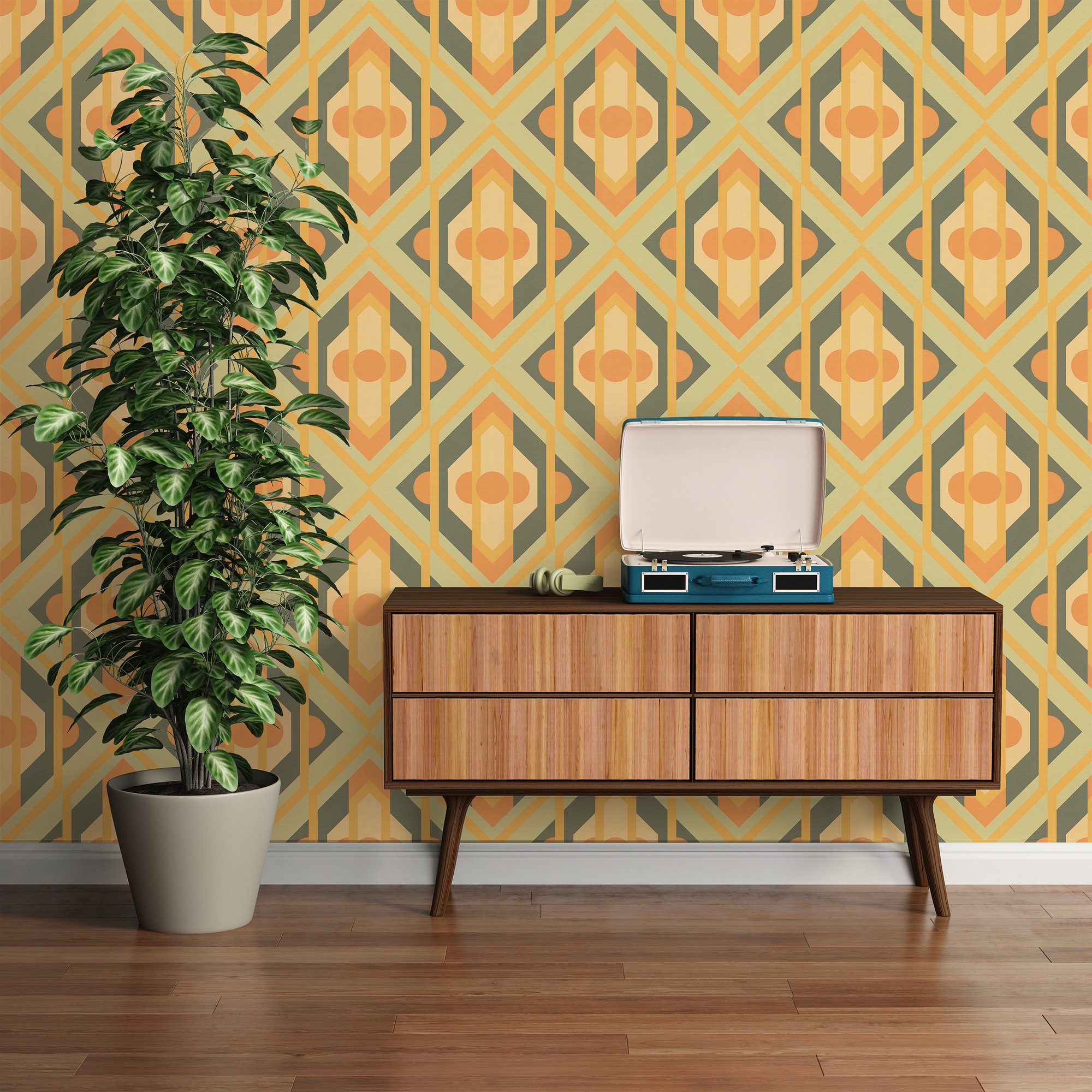 A.S. Création Vliestapete Retro Chic 3D-Tapete Mustertapete Grafik 3D, strukturiert, matt, (1 St), Vliestapete Kunst für Schlafzimmer Küche …