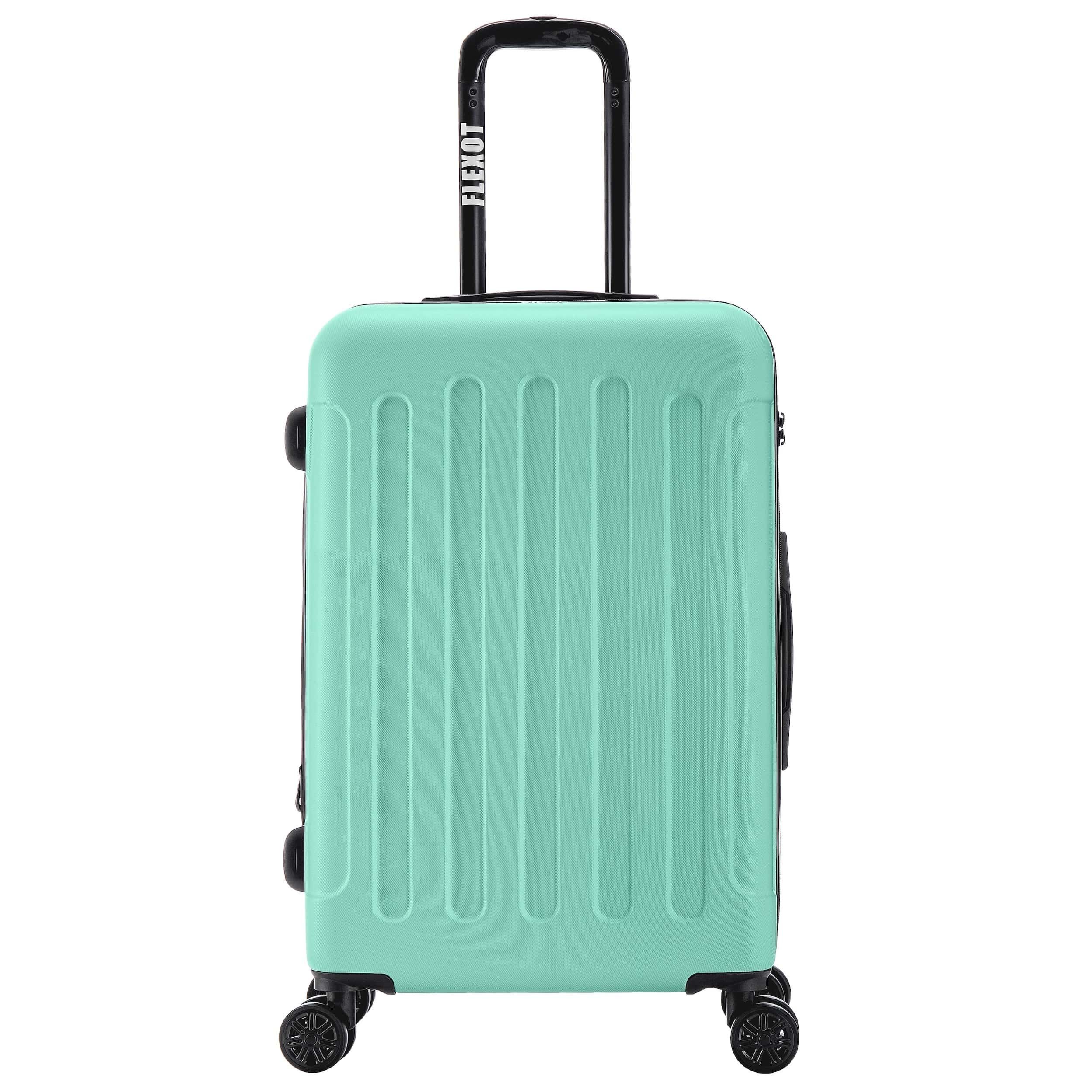 Flexot Hartschalen-Trolley F-3045 (Gr. M, L, XL) – Kofferset – ABS-Hartschale, 4 Rollen, Robuster und moderner Koffer mit vier 360° Rollen und Zahlenschloss