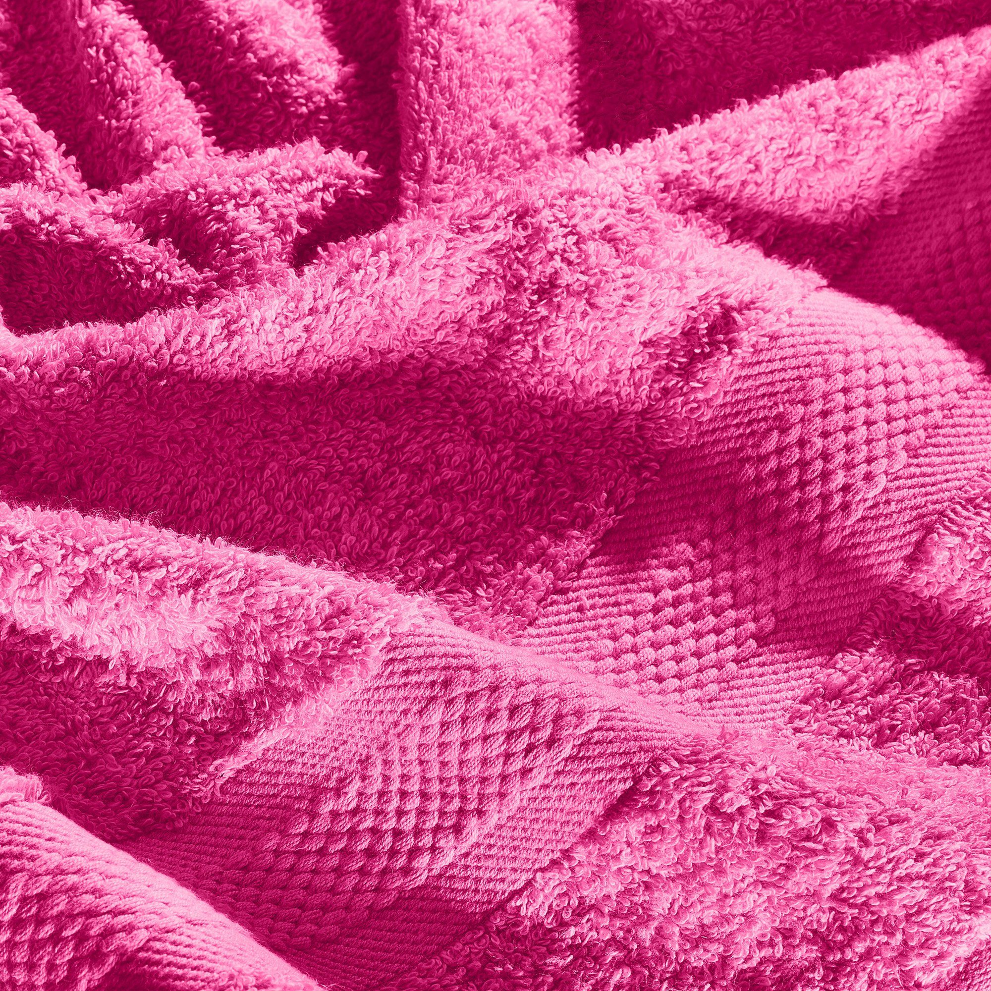 REDBEST Handtuch Handtuch "Chicago" 12er-Pack, Walk-Frottier pink (12-St), Uni Frottier