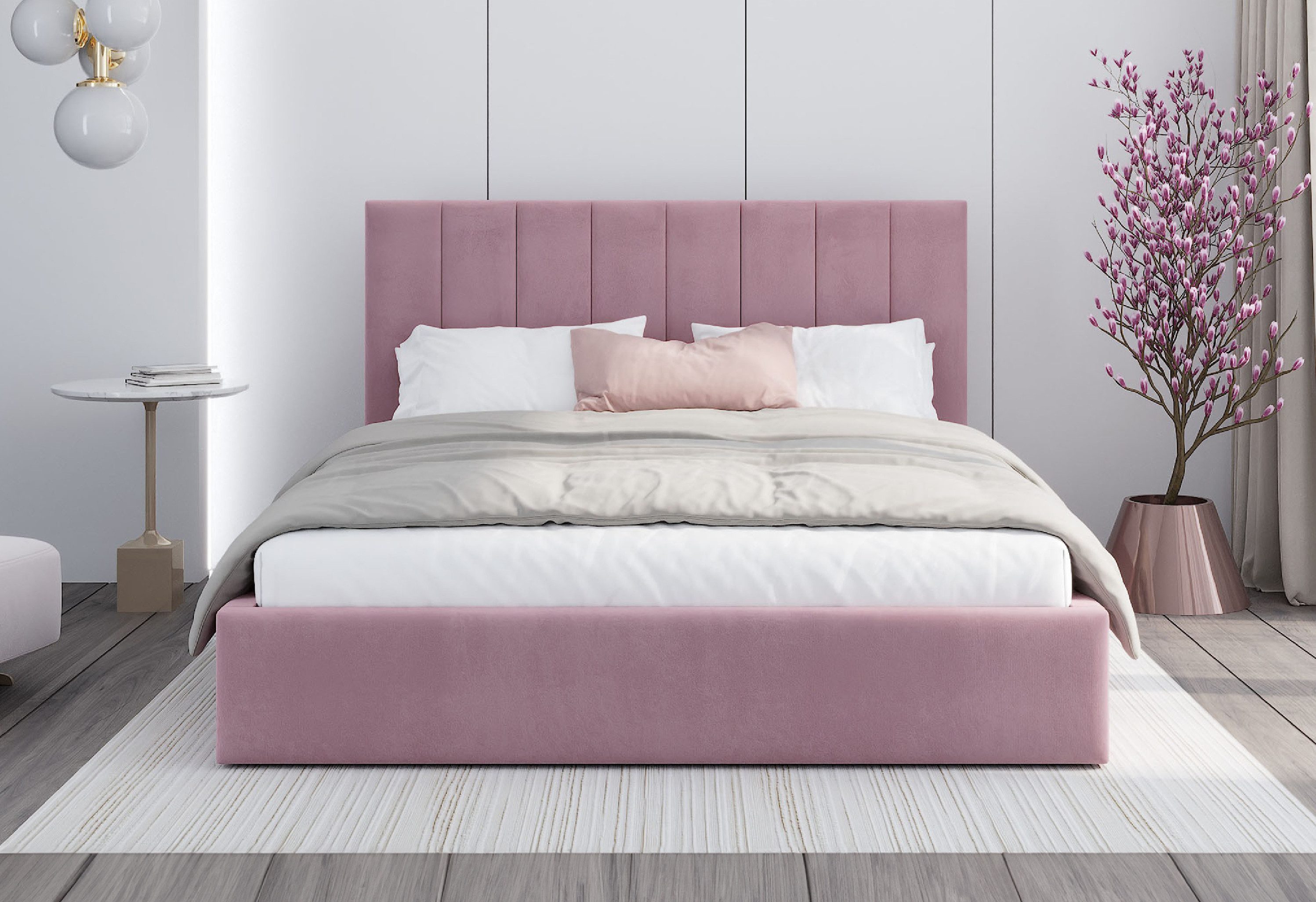 FDM Polsterbett OSKAR modern mit Bettkasten MADE IN EU - mit hochwertigem Paris Bezug (verfügbar 90x200 120x200 140x200 160x200 180x200cm, Bettrahmen, Bett, mit großen gepolsterten Kopfteil, mit Bettkasten zum aufklappen), Hebbarer Metallrahmen, Bettkasten, mit/ohne Matratze