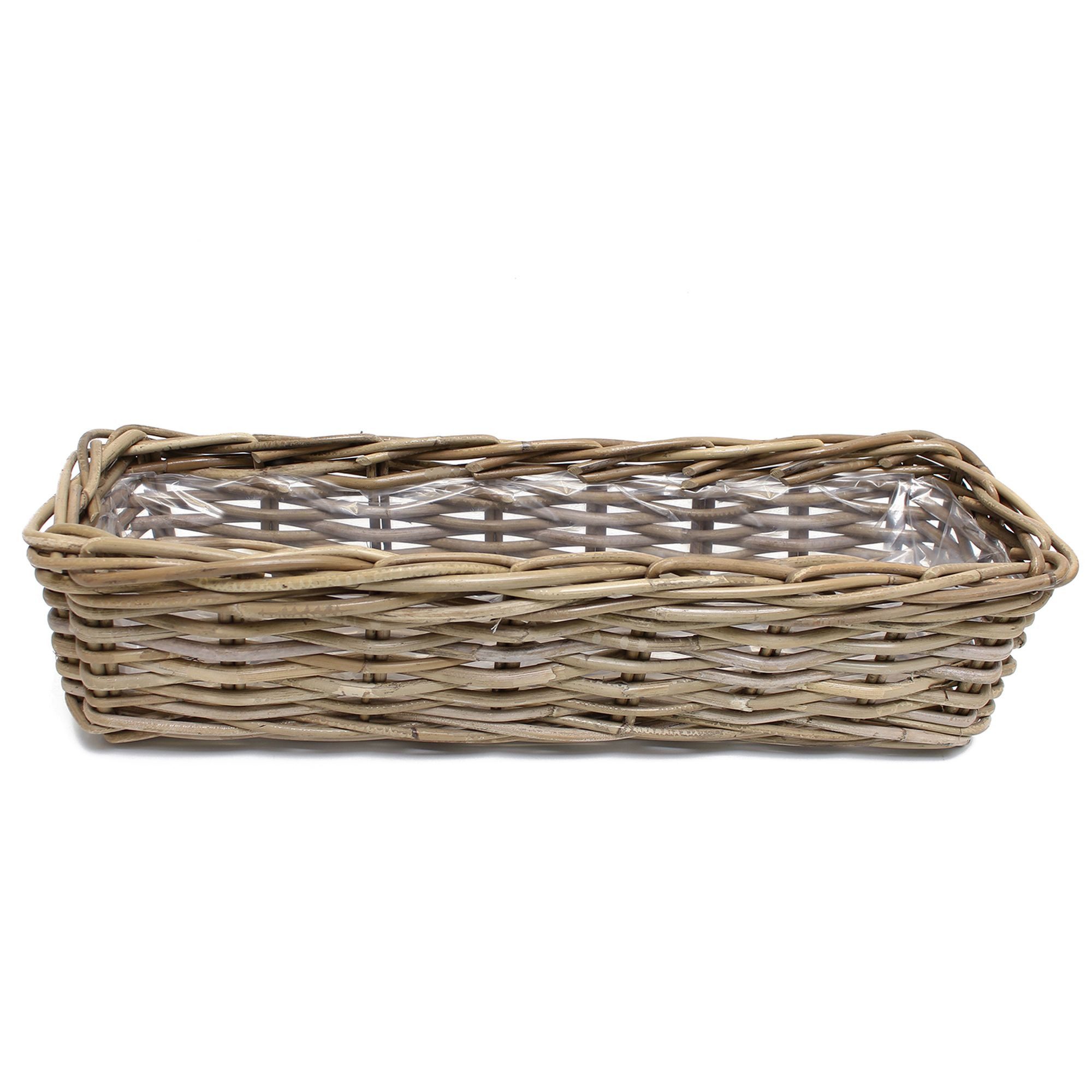 Frank Flechtwaren Blumenbank, Pflanzkasten Rattan groß
