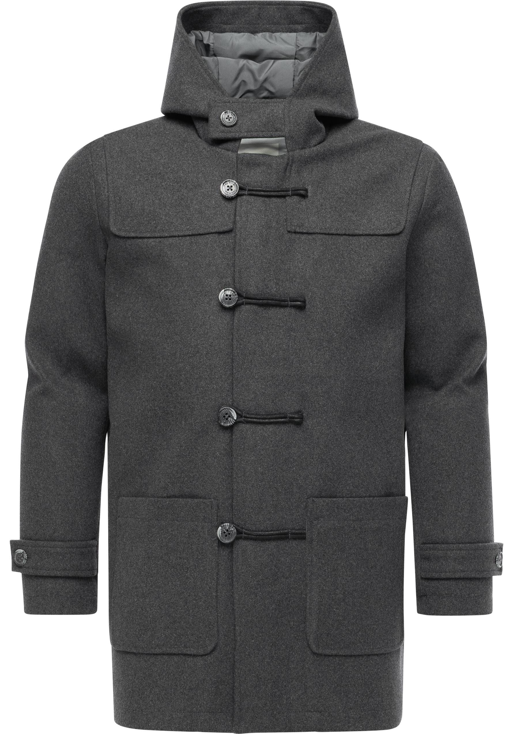 Ragwear Dufflecoat Duffie YOUMODO Funktionaler Herren Mantel in Wolloptik