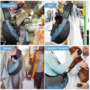 GOOLOO Tiertransporttasche Haustierrucksack Tiertransportbehälter für Katzen und kleine Hunde bis 5,00 kg, Weiche, faltbare Rucksäcke mit Glöckchen