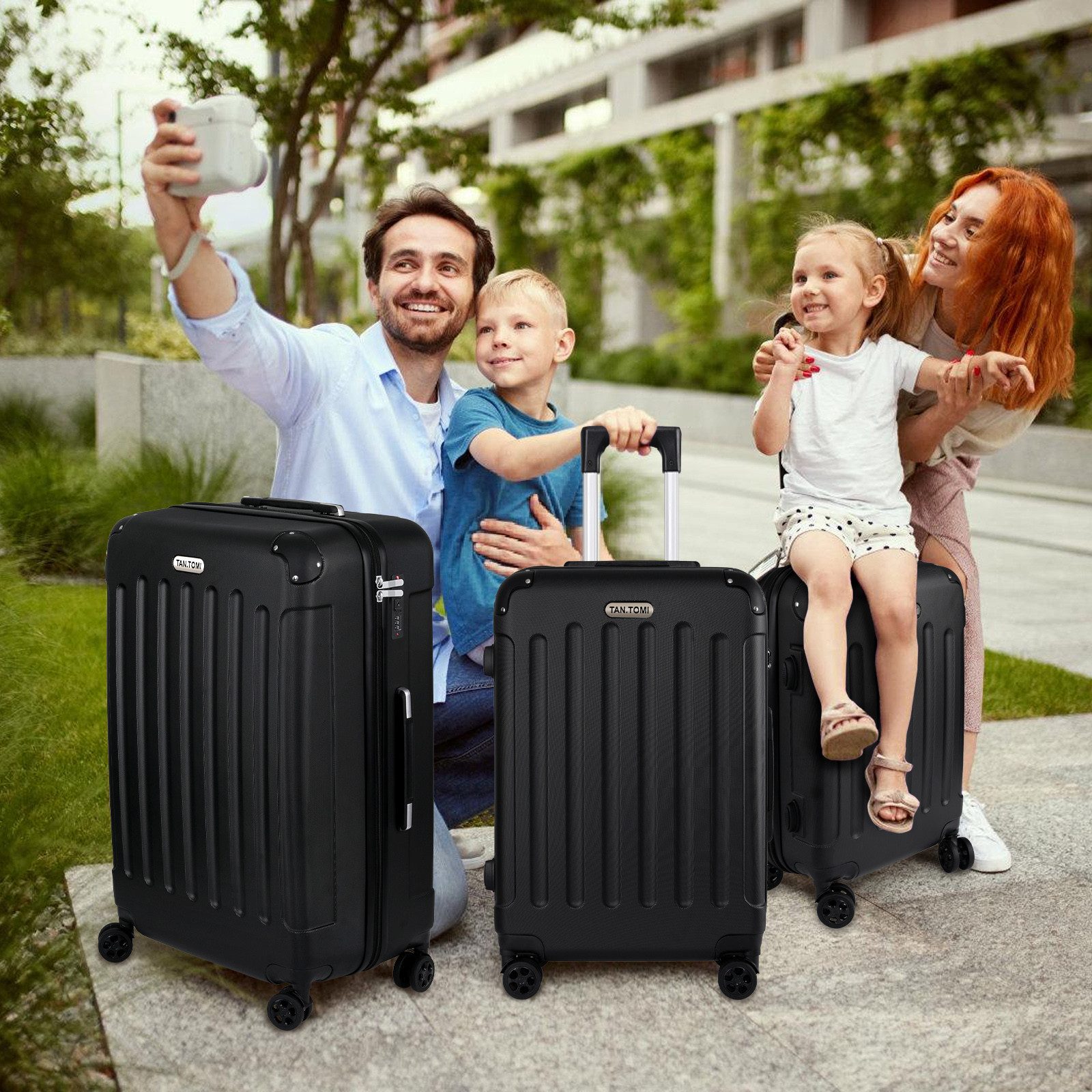 TAN.TOMI Hartschalen-Trolley Hartschalen-Koffer Trolley Rollkoffer Reisekof günstig online kaufen