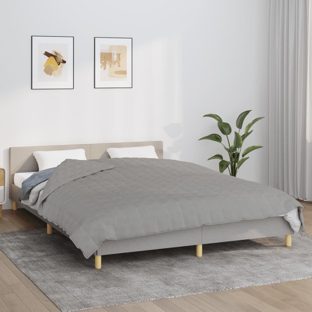 vidaXL Einziehdecke 200 x 200 cm Gewichtsdecke Grau 200x200 cm 13 kg Stoff Therapie Bettde