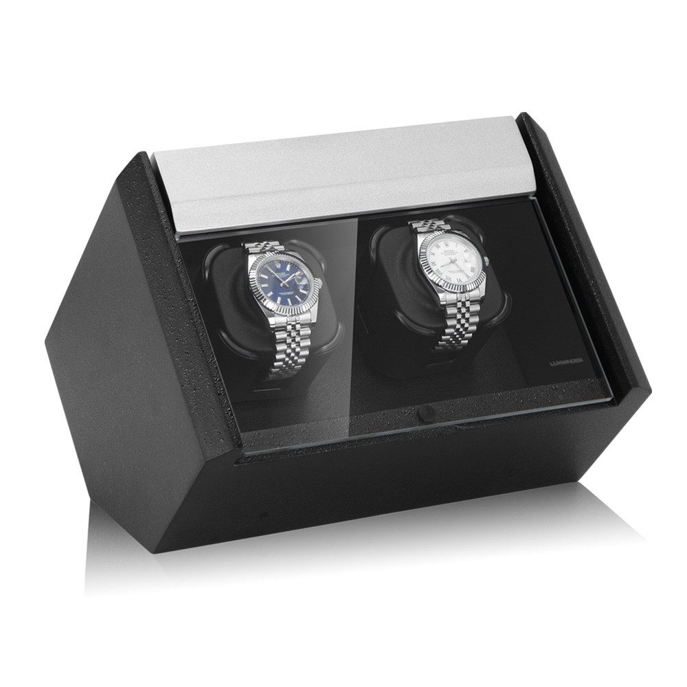 LUXWINDER Uhrenbeweger CARAT 2 Uhren, (Uhrenboxen, Uhrenkasten Uhrenbeweger 2 Uhen)