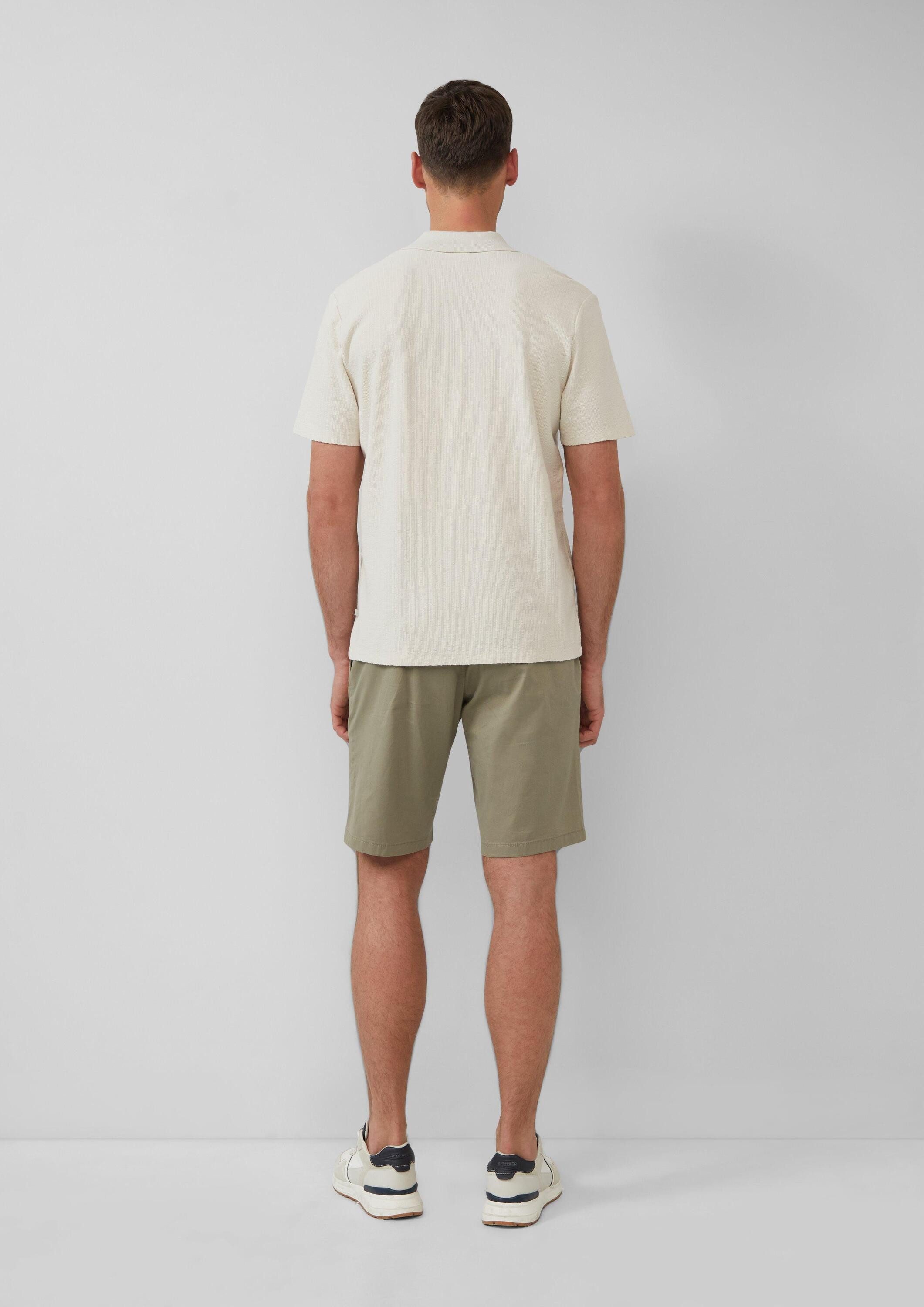 s.Oliver Kurzarmshirt Polo-Shirt Poloshirt aus Struktur-Jersey mit Brusttasche