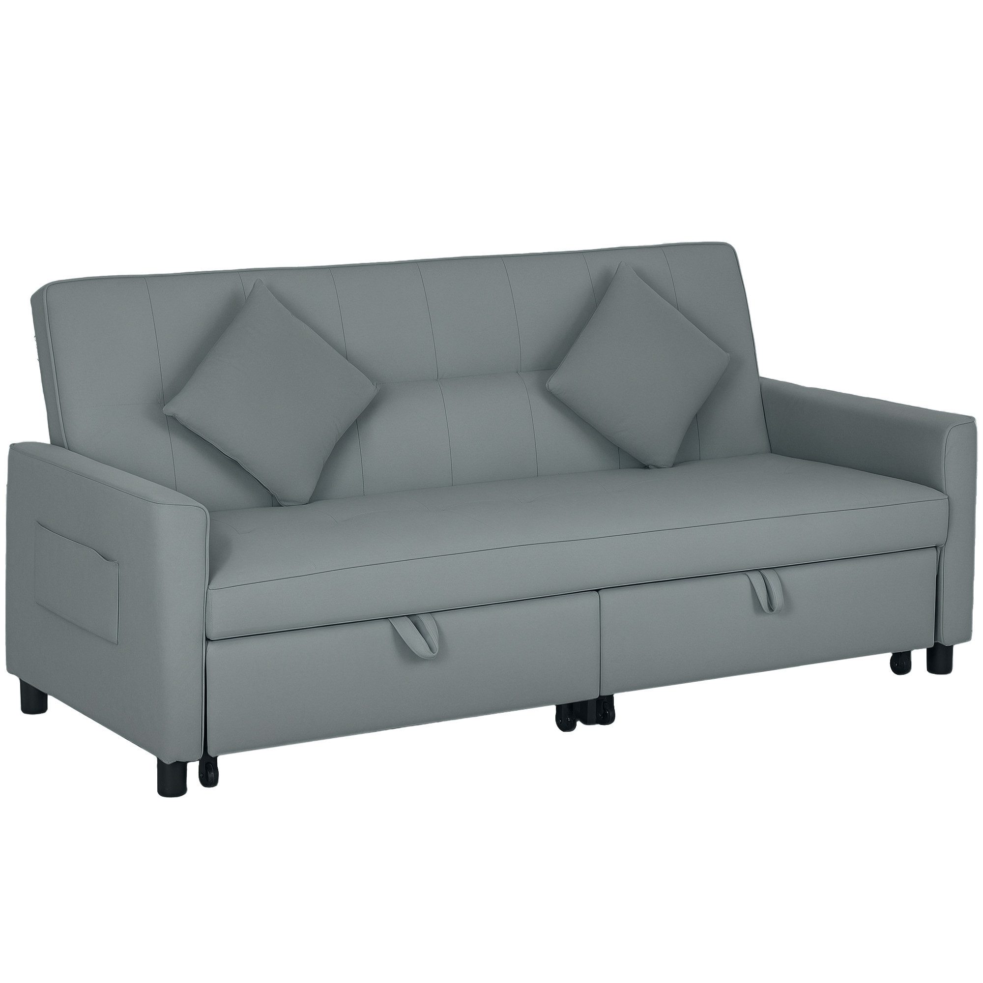 HOMCOM Schlafsofa bis 360 kg Belastbar, 3-Sitzer-Schlafcouch 1 Teile, für W günstig online kaufen