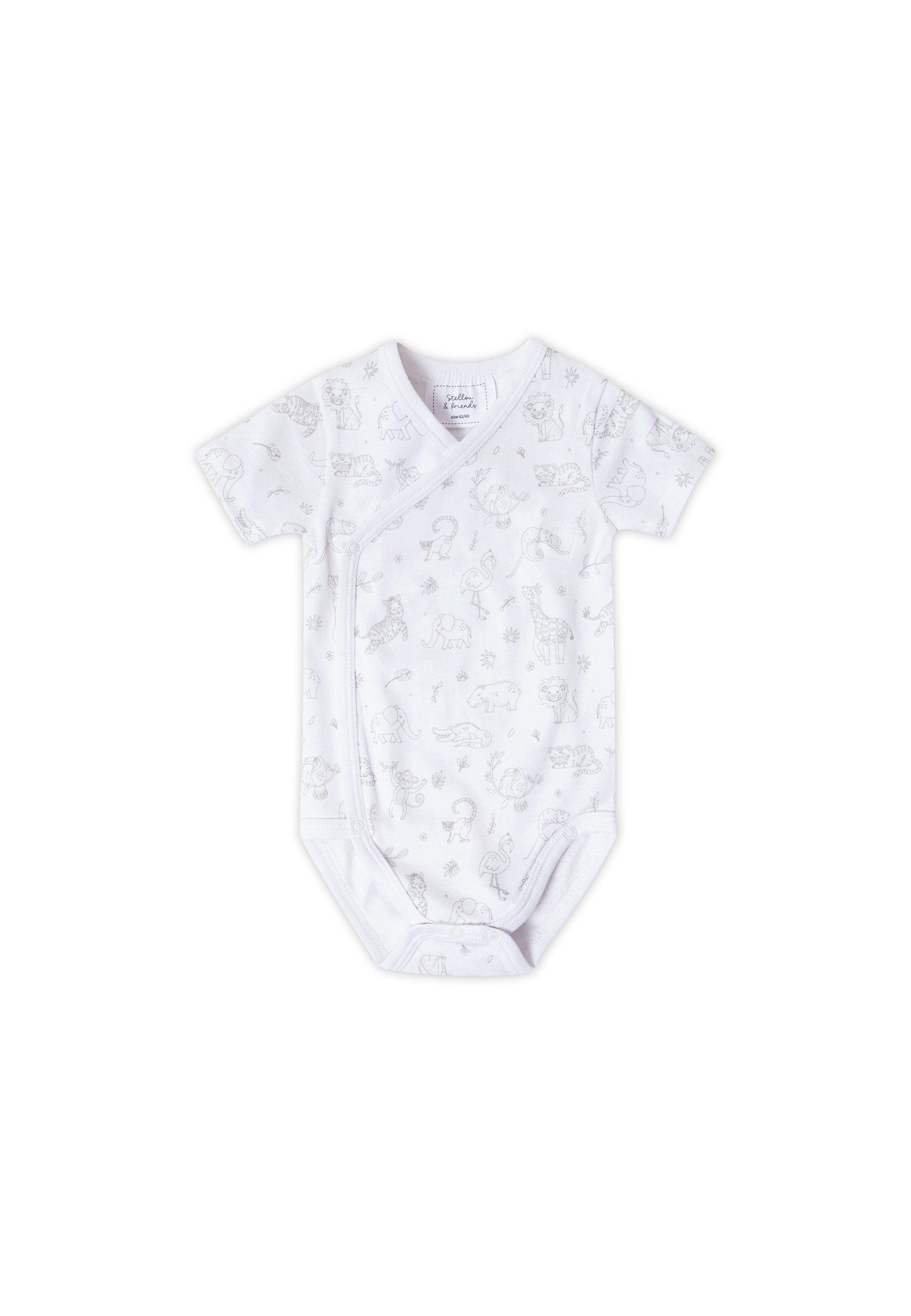 Stellou & friends Kurzarmwickelbody Baby Set (3tlg) - kuschelweiches Kurzarm-Wickelbody Set Jungs Mädchen (Set, 3er-Pack) Baby Set (3tlg) - kuschelweiches Kurzarm-Wickelbody Set Jungs Mädchen