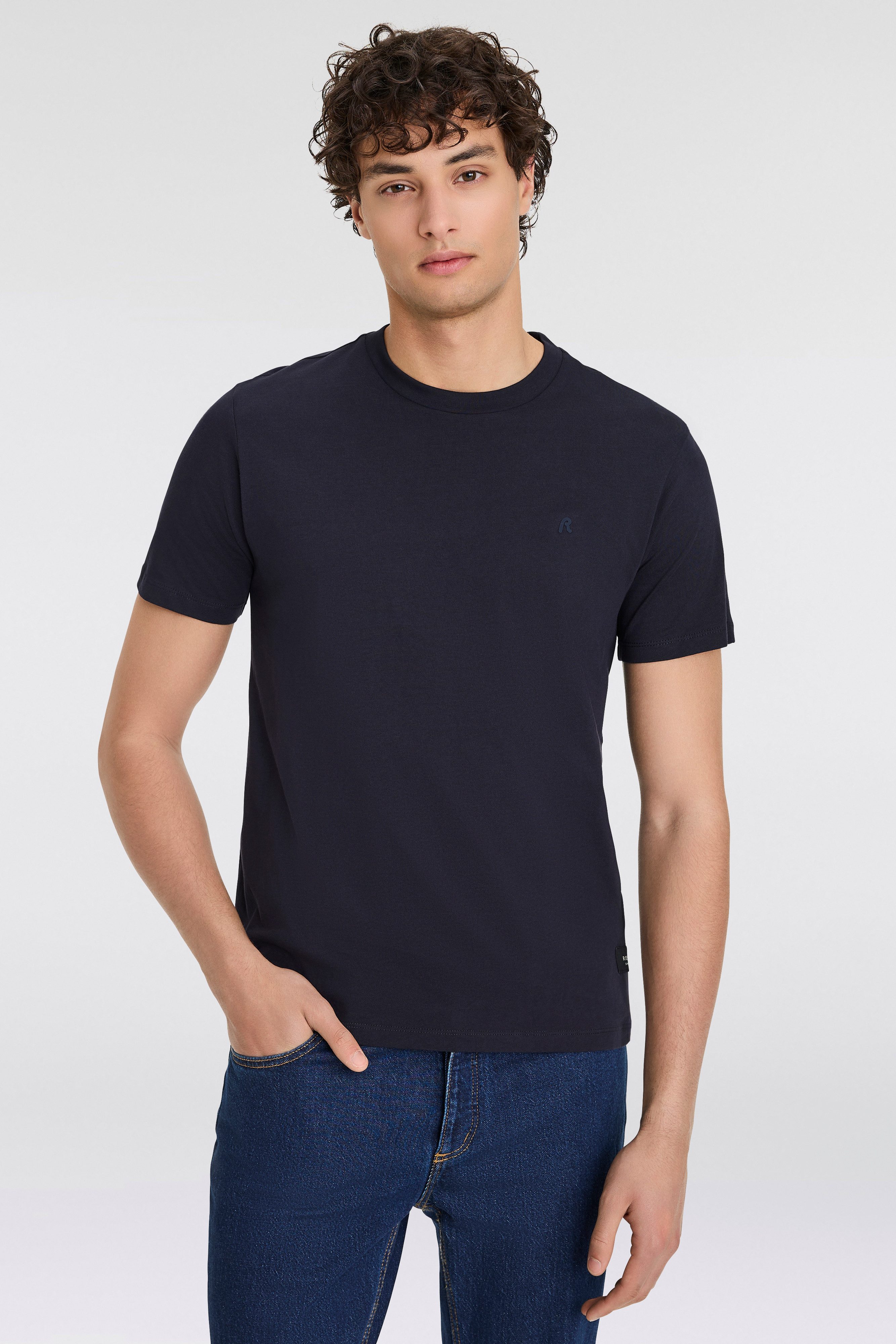 Replay T-Shirt mit Logostickerei auf der Brust günstig online kaufen