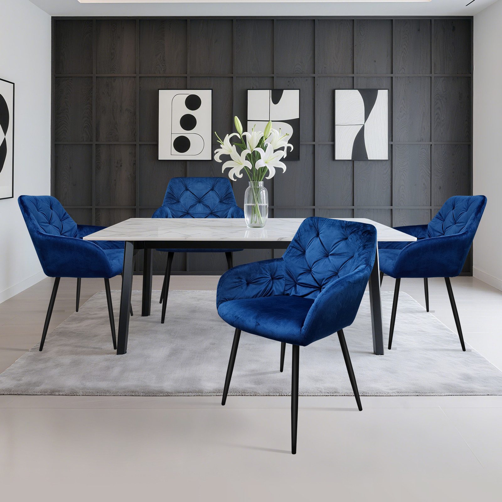 HOMELUX Esszimmerstuhl Polsterstühle 2/4 Stuhlset Moderner günstig online kaufen
