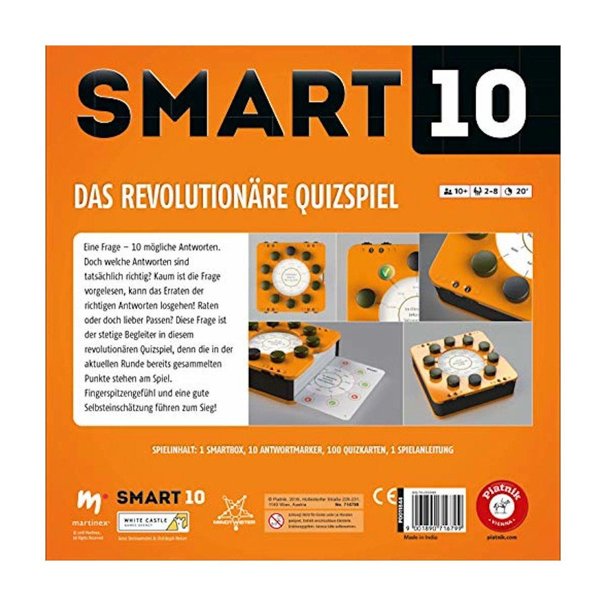Revolutionäre 10 Das - Piatnik Smart Quizspiel, Wissensspiel Wissenspiel Spiel,