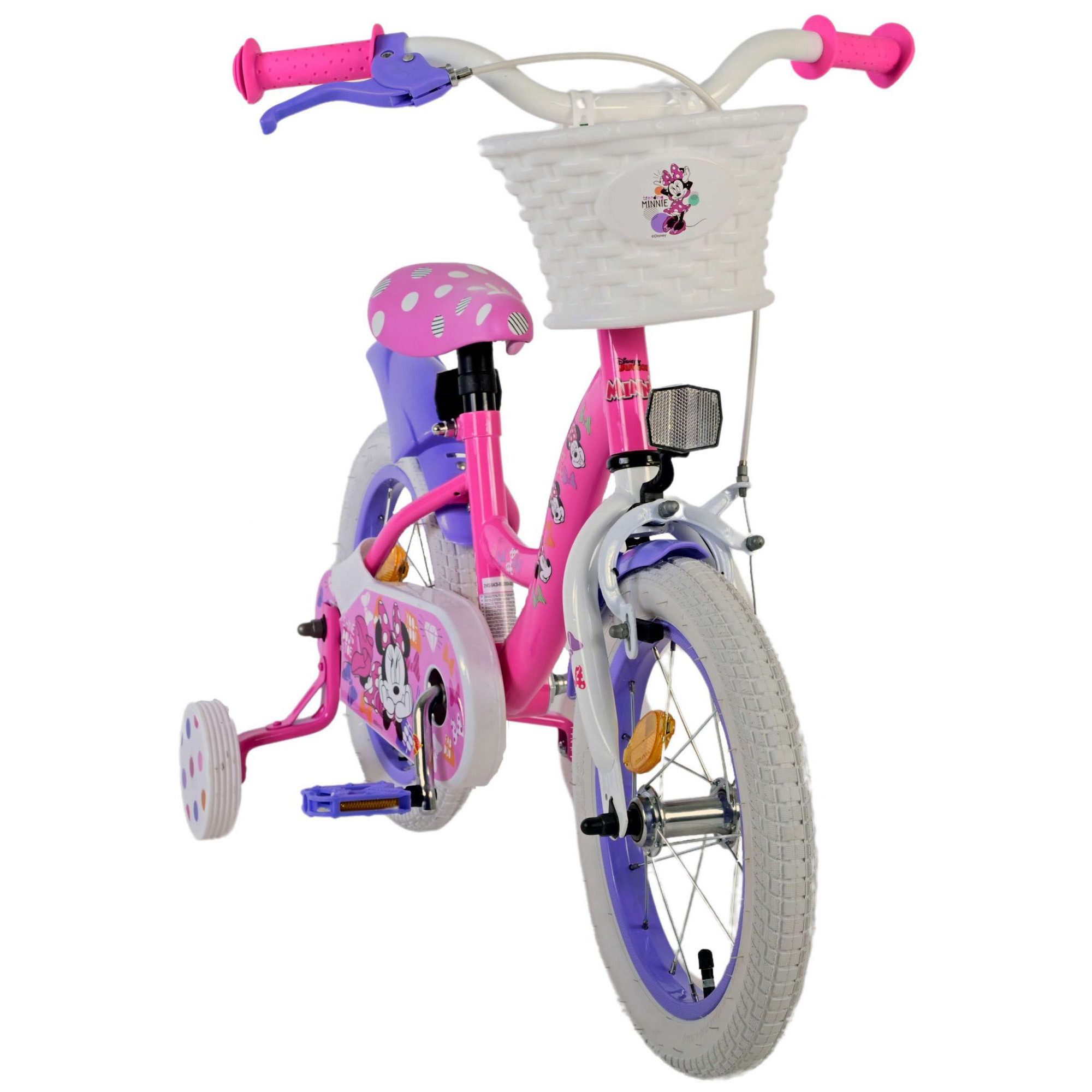 Disney Kinderfahrrad Minnie Cutest Ever!, 1 Gang, ohne Schaltung, Disney Minnie Cutest Ever! Kinderfahrrad 14 Zoll ab 3,5 100-115cm