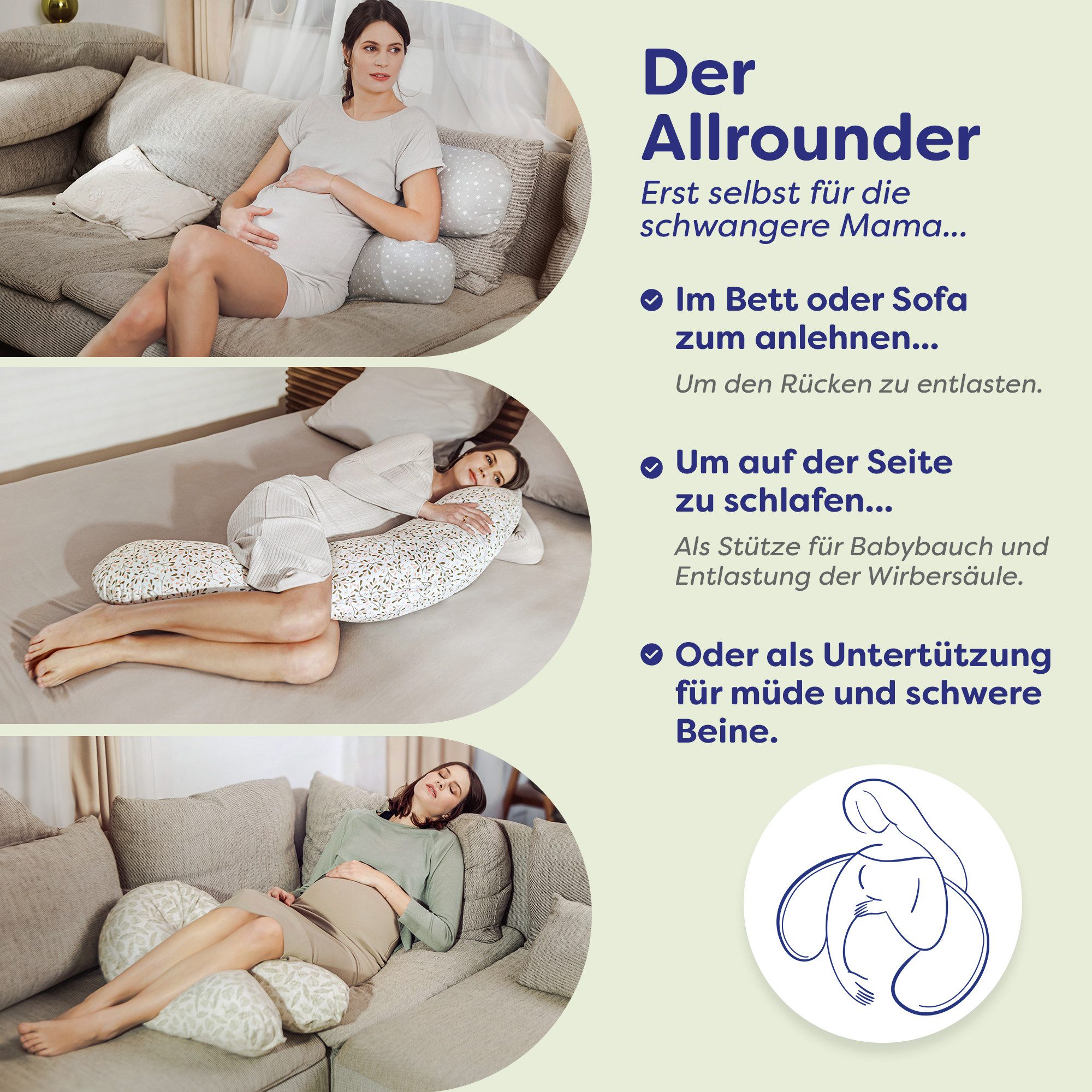CEBA BABY Stillkissen Schwangerschaftskissen Multifunktional, mit günstig online kaufen