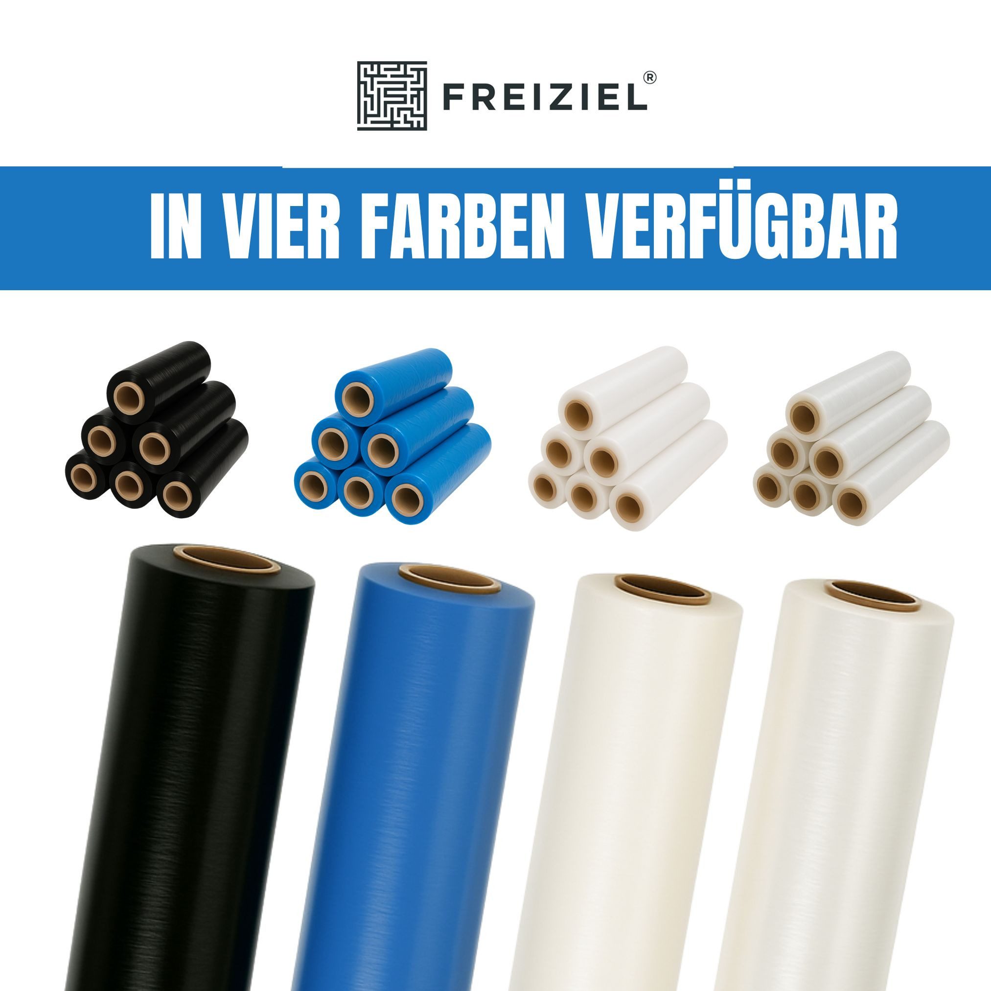 Freiziel Schutzfolie 6 x Stretchfolie 50cm 1,5 kg 23my