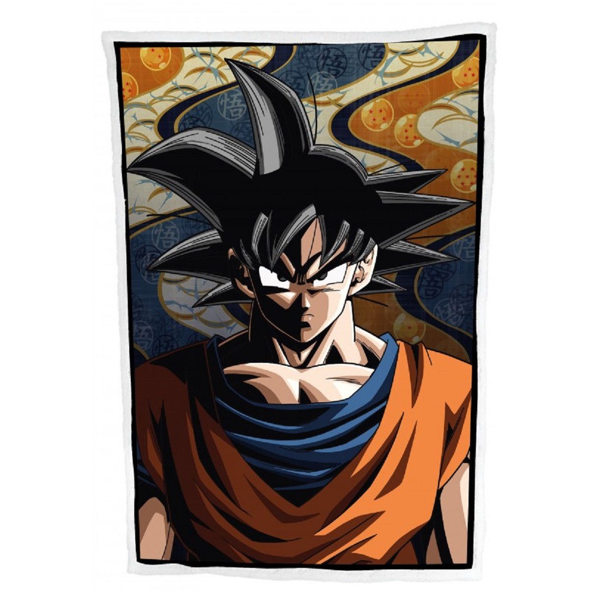 Wohndecke - Sherpa Decke 100x150 cm Kuscheldecke Weich, Dragon Ball