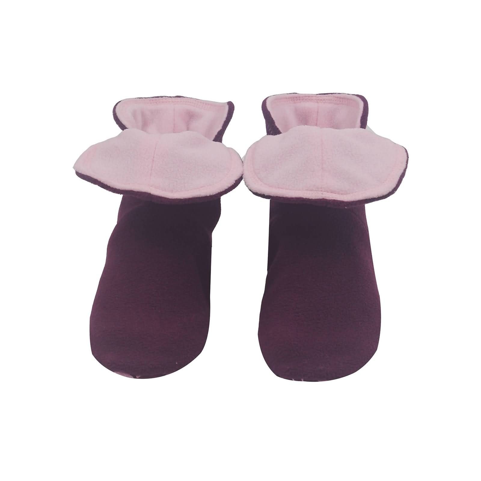 RAIKOU Hausstiefel Hüttenschuhe Stoppersocken für Damen Herren und Kinder  Hausschuh (aus Miro Fleece Super Flauschige) mit ABS und Rutschfester Sohle
