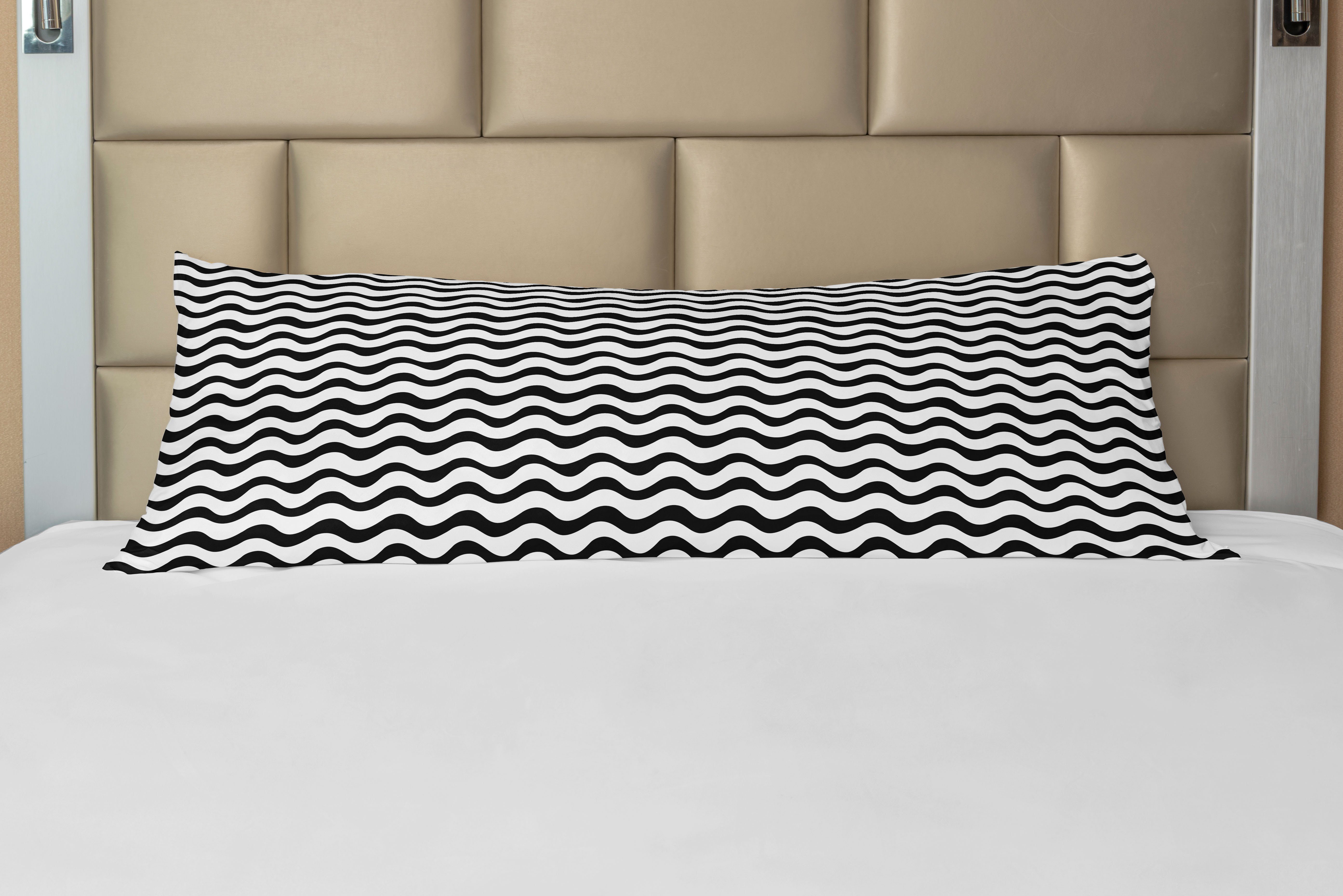 verrückte Seitenschläferkissenbezug Kunst Langer Deko-Akzent Abakuhaus, Wellenförmige Streifen Kissenbezug, Horizontal