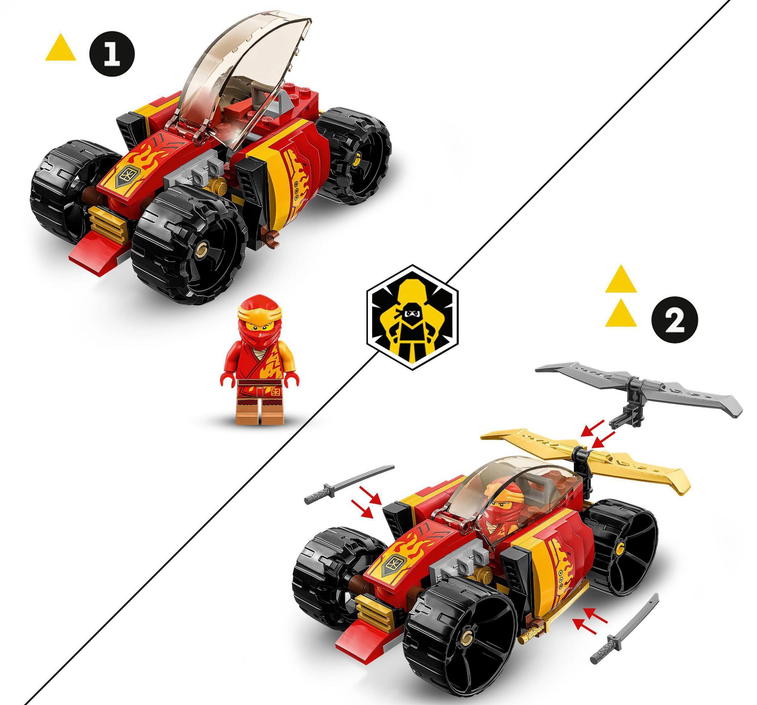 LEGO® Kais Ninja-Rennwagen EVO (71780), LEGO NINJAGO Konstruktionsspielsteine, (94 St), Made in Europe – Bild 4 von 5