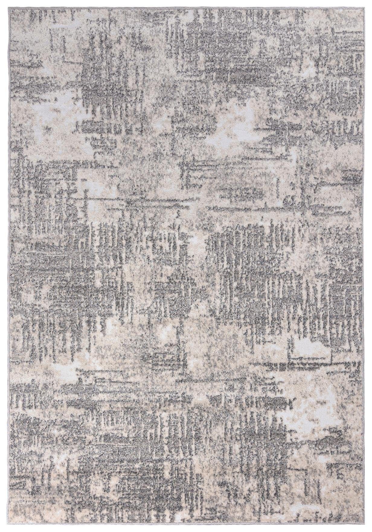 Designteppich Modern Teppich für Wohnzimmer Abstrakt Muster, Creme