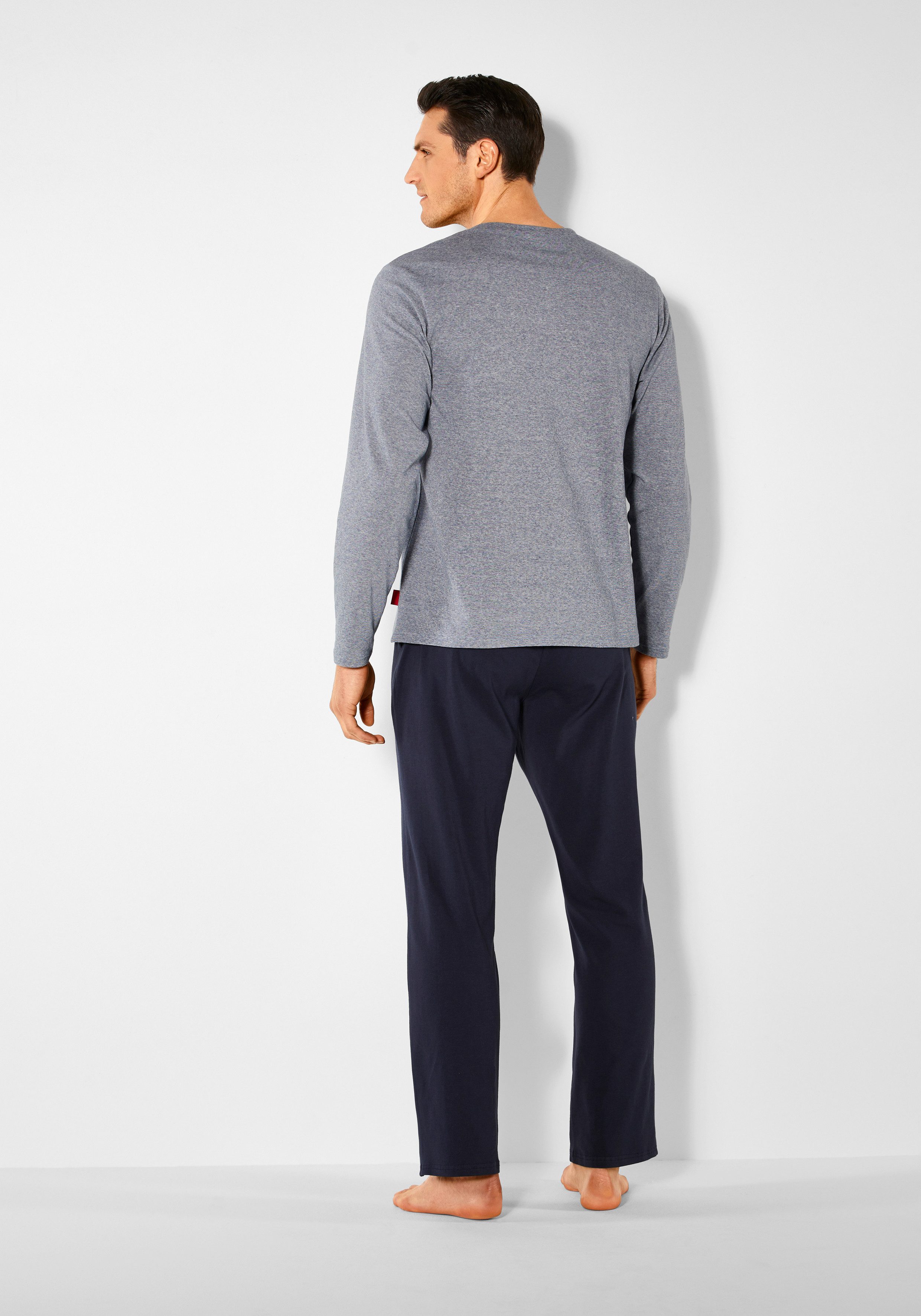 s.Oliver Pyjama (2 tlg., 1 Stück) Schlafanzug mit Knopfleiste