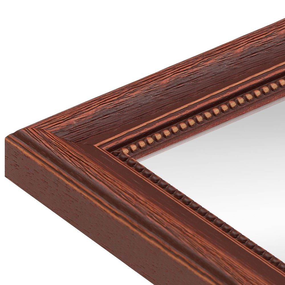 WANDStyle Wandspiegel H390, Braun, aus Massivholz im Landhaus Stil