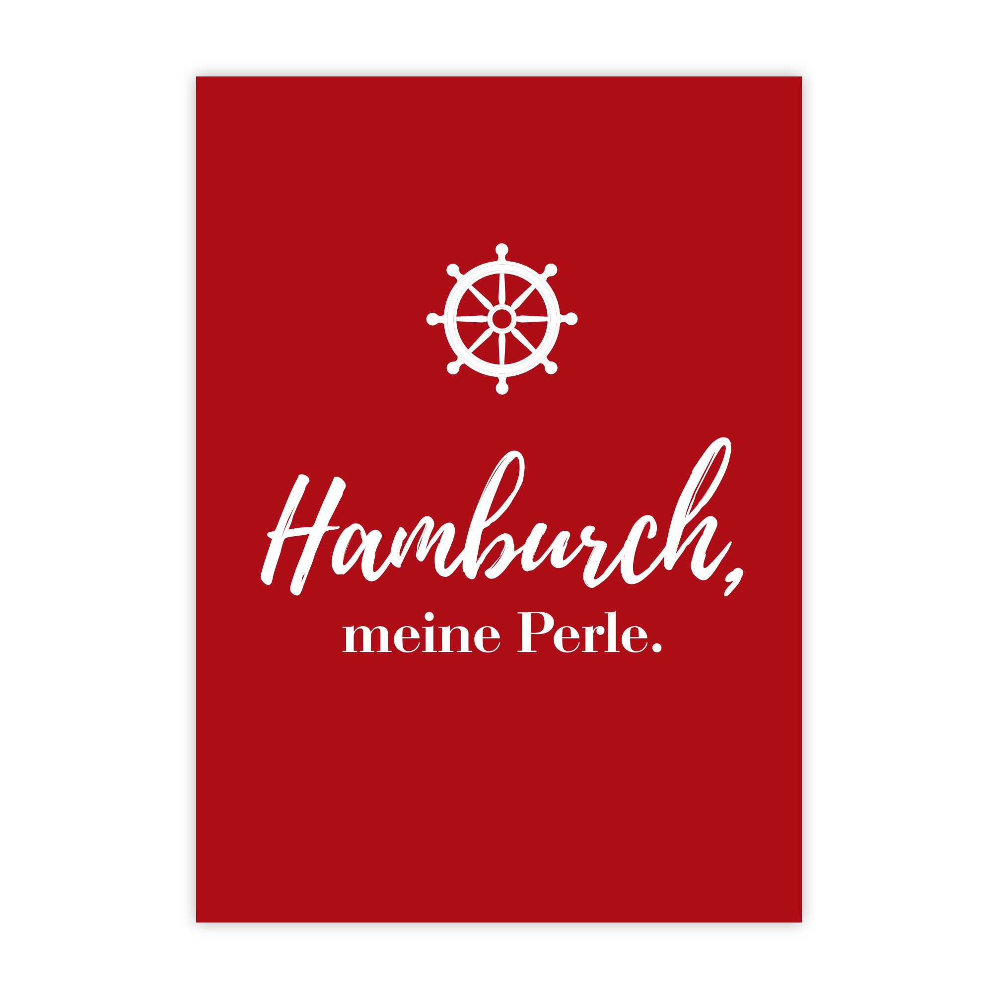 Deine Wörter Grußkarten Hamburch meine Perle Postkartenset, 5 Karten, DIN A6