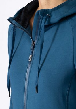 DEPROC Active Funktions-Kapuzensweatjacke VELORIA CS Women Sportjacke, Zip-Hoodie mit Kapuze mit Tunnelzug