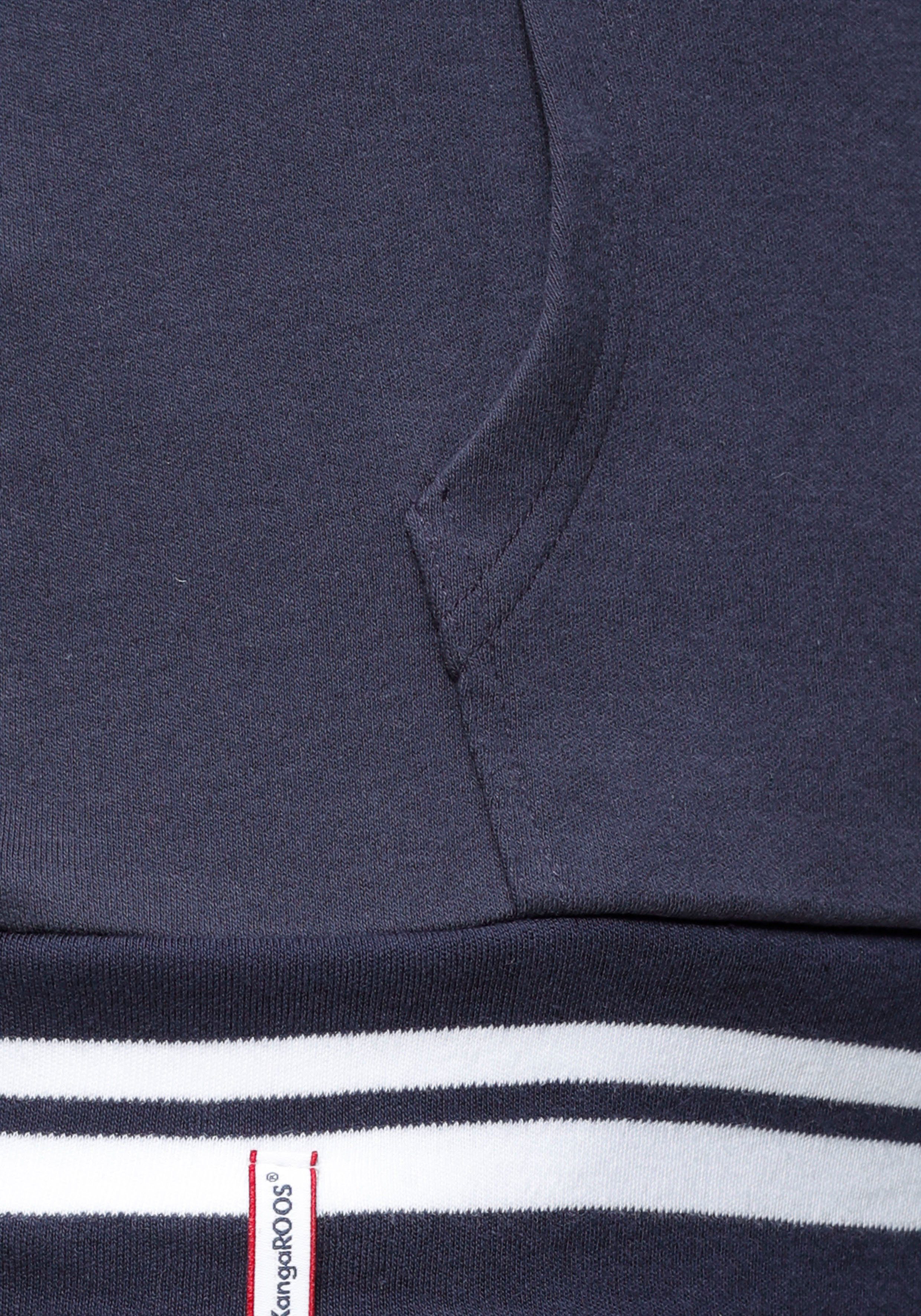 KangaROOS Hoodie Langarm, figurbetonter Schnitt, aus Baumwolle, mit Kapuze