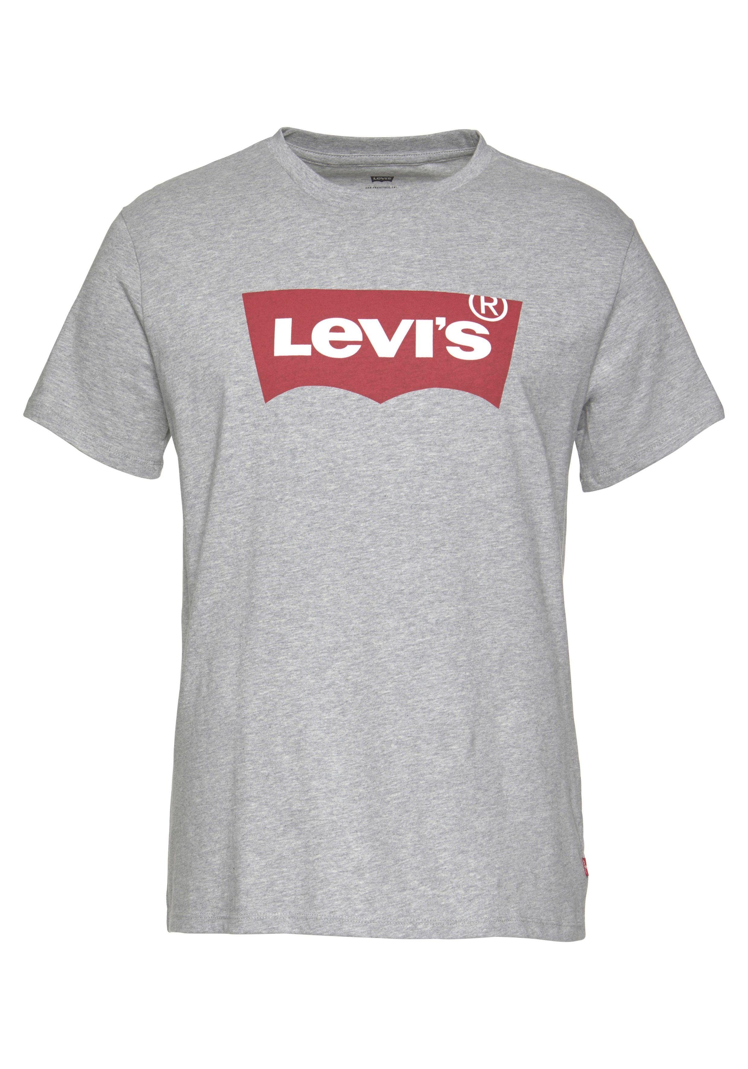 Levi's® Tee Logo mid Batwing mit grey T-Shirt Logo-Front-Print