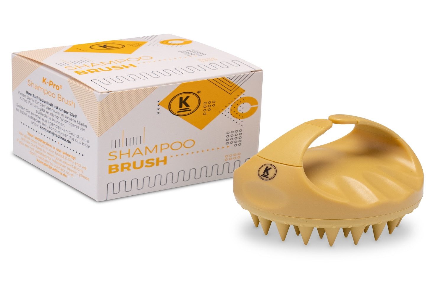 K-Pro Rundbürste Shampoobürste Kopfhautpflege Silikon Massagebürste, 1-tlg., Haarwachstum, Tiefenreinigung, Kopfhautmassage