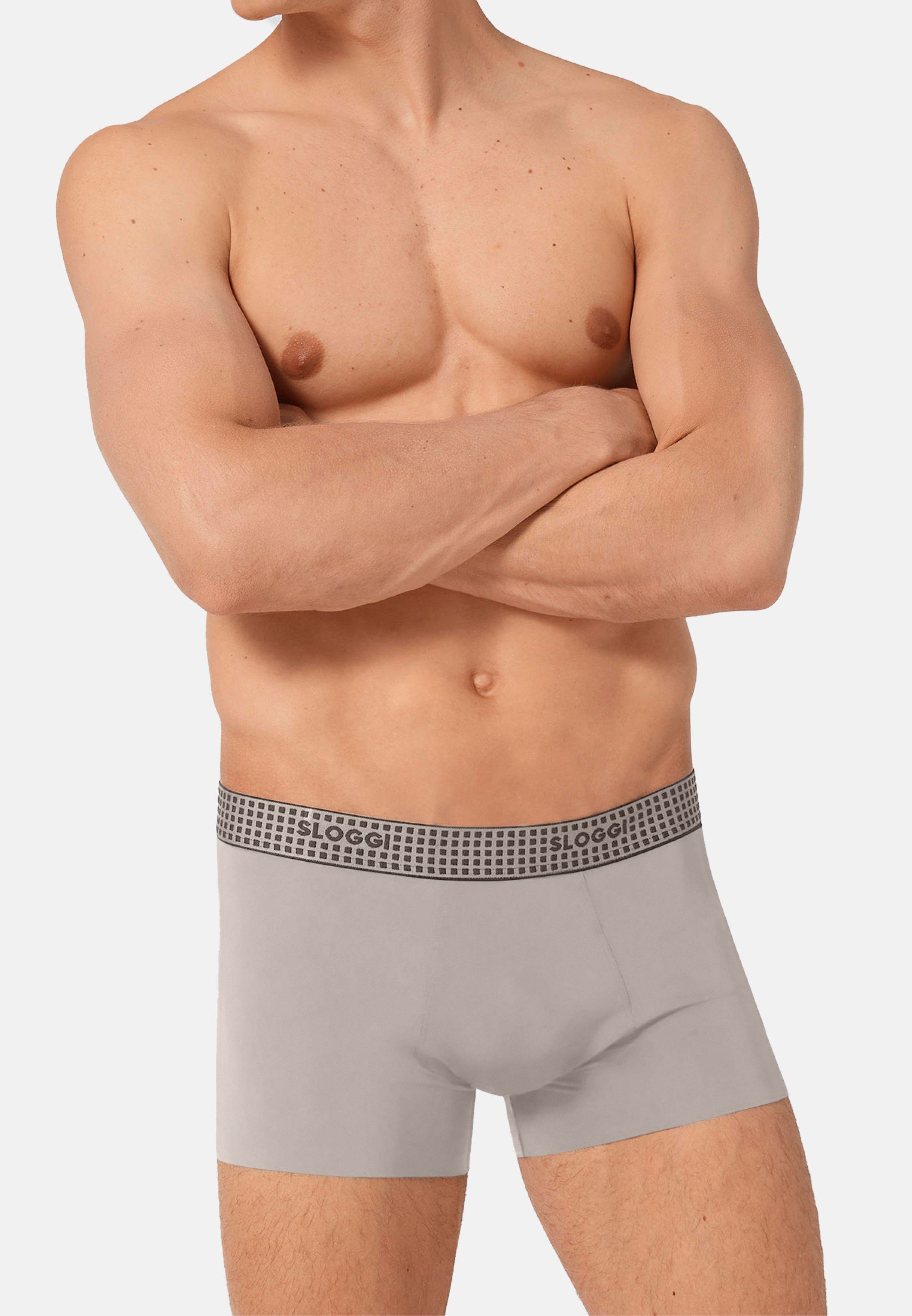 Sloggi Retro Boxer (1-St) Rhino Body Grey - Passform Eingriff - Adapt Leicht Optimale Pant - Ohne / Hipster