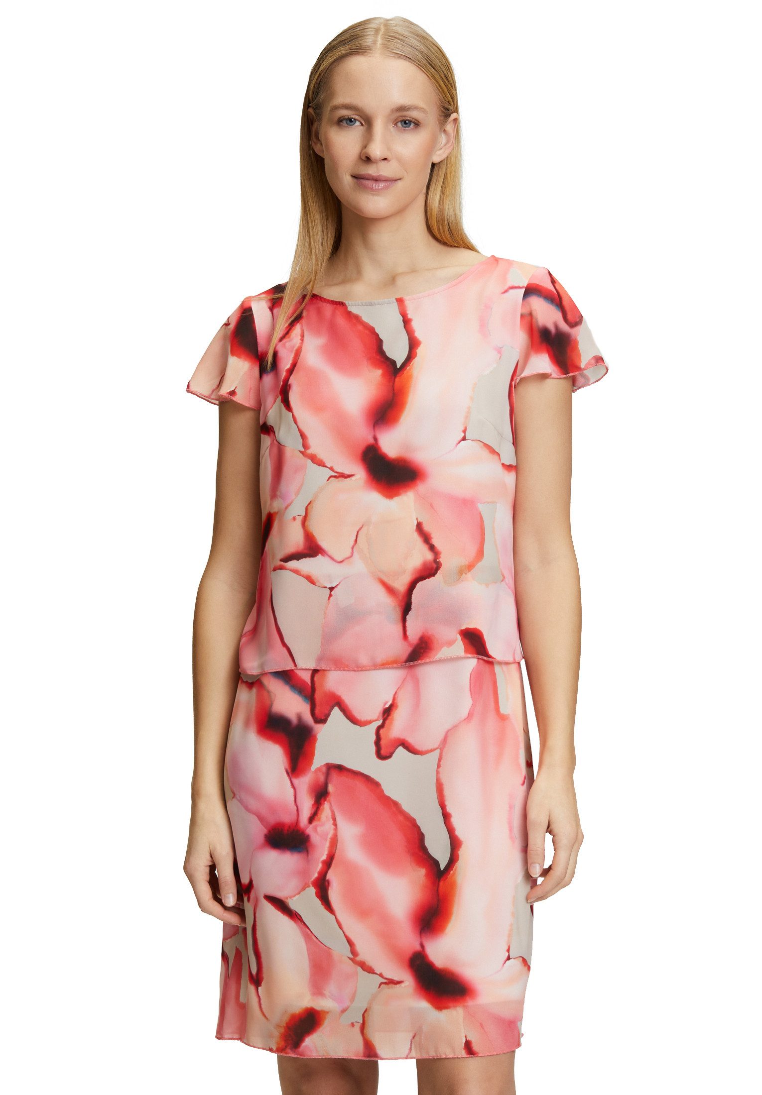 Sommerkleid Betty Barclay Damen Stufenkleid kurzarm